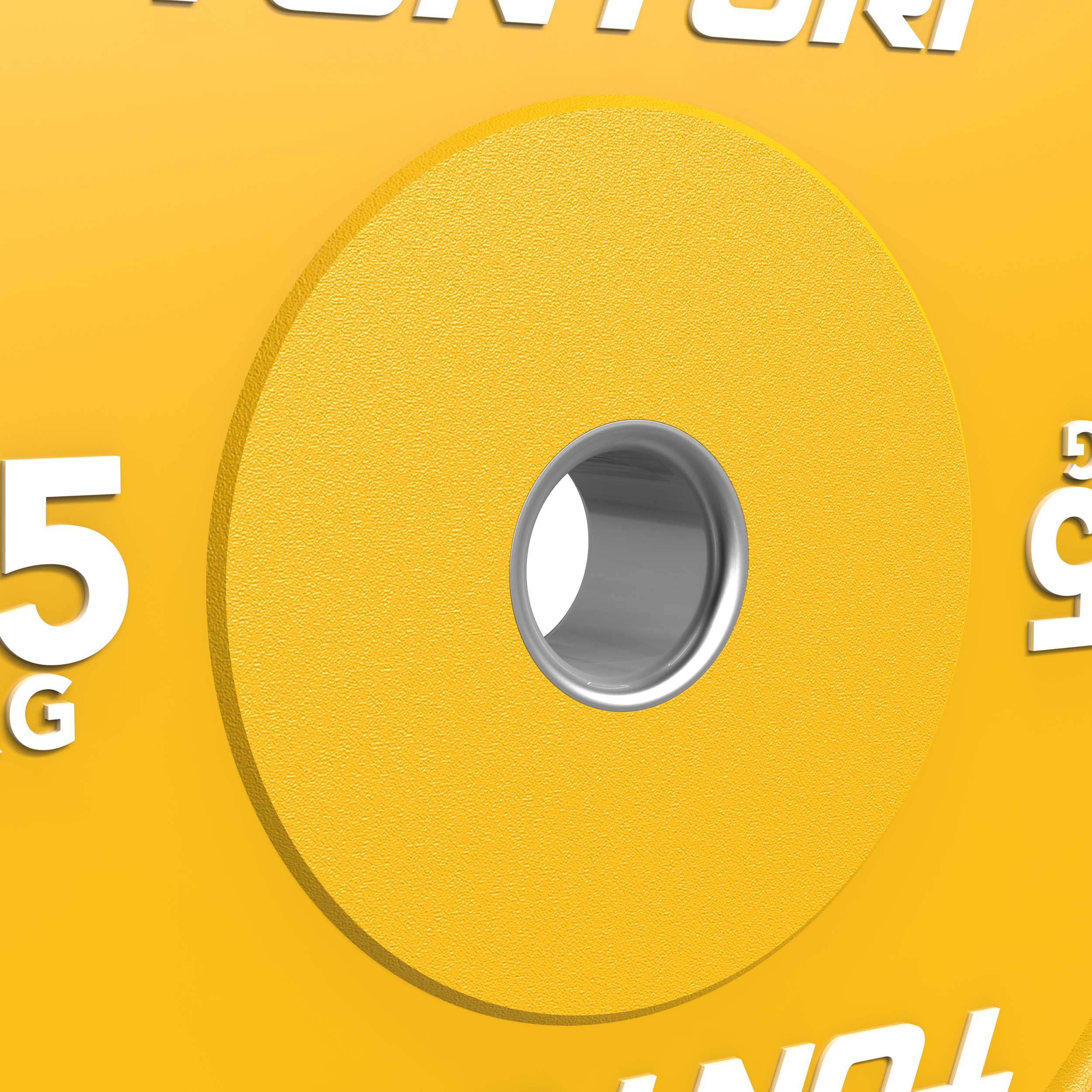Tunturi Platinum Bumper Plate Yellow, 15kg afbeelding 8