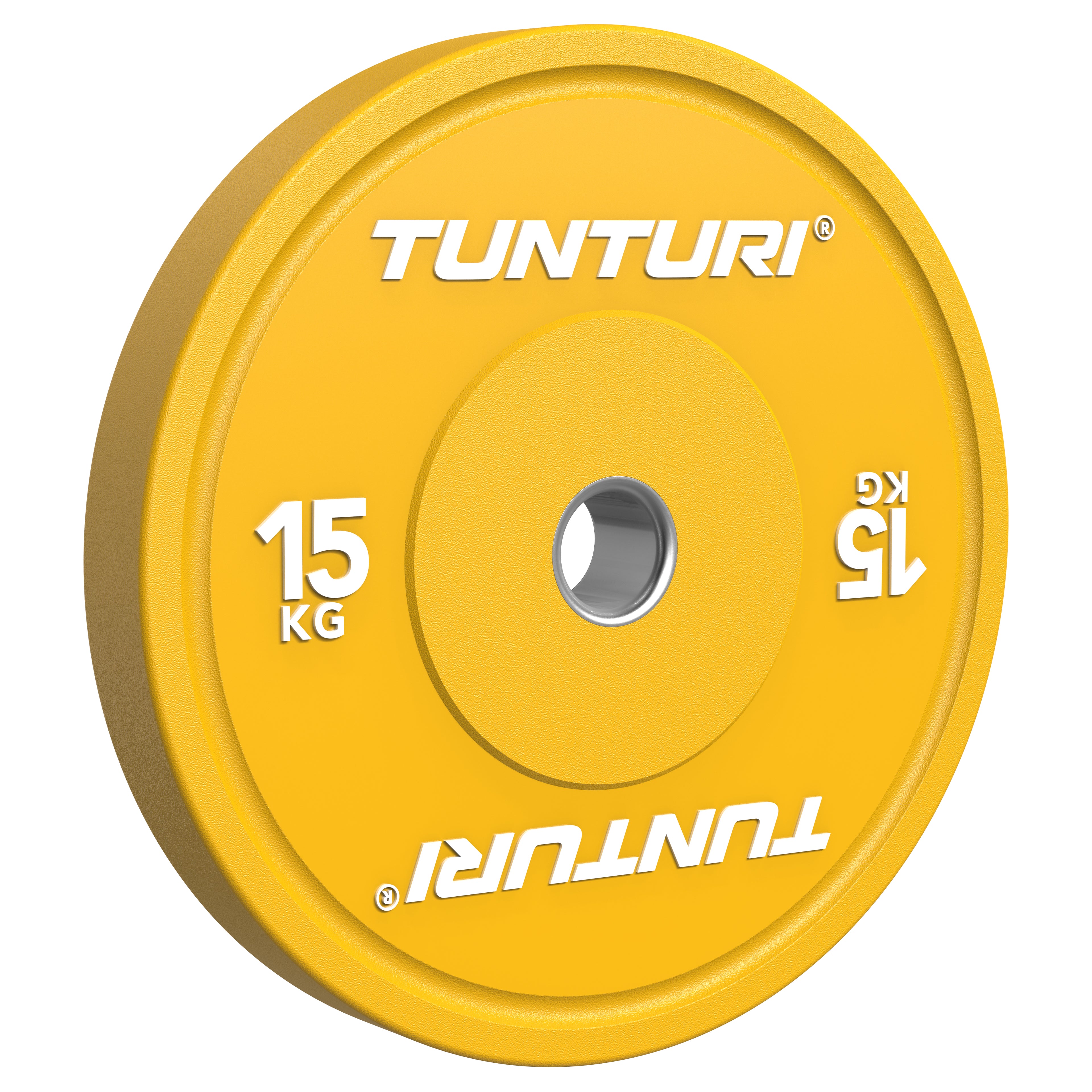 Tunturi Platinum Bumper Plate Yellow, 15kg