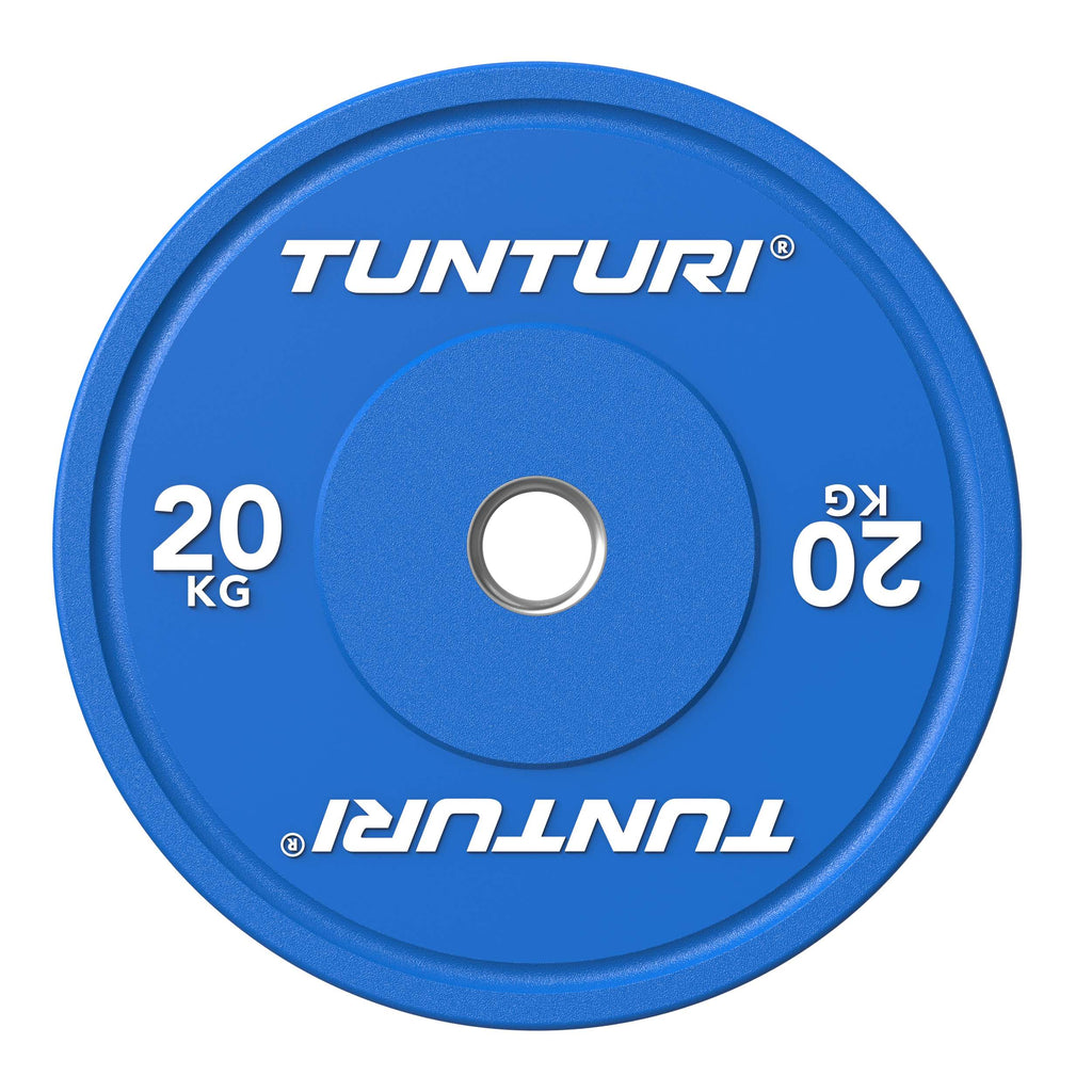 Tunturi Platinum Bumper Plate Blue, 20kg afbeelding 2