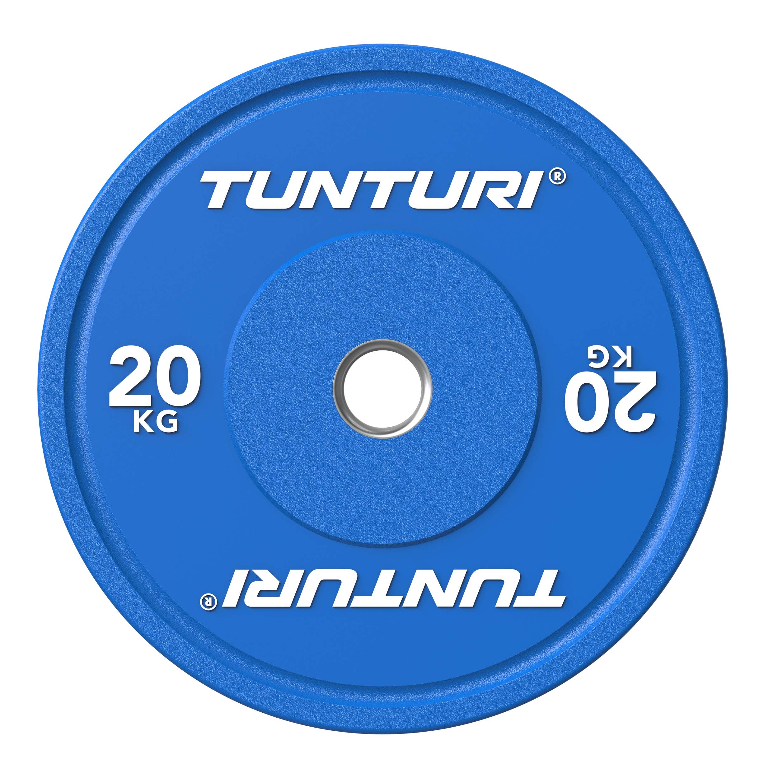 Tunturi Platinum Bumper Plate Blue, 20kg afbeelding 2