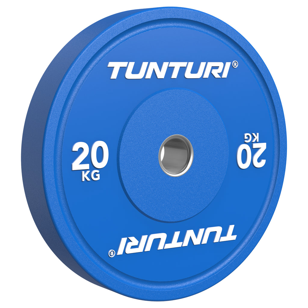 Tunturi Platinum Bumper Plate Blue, 20kg