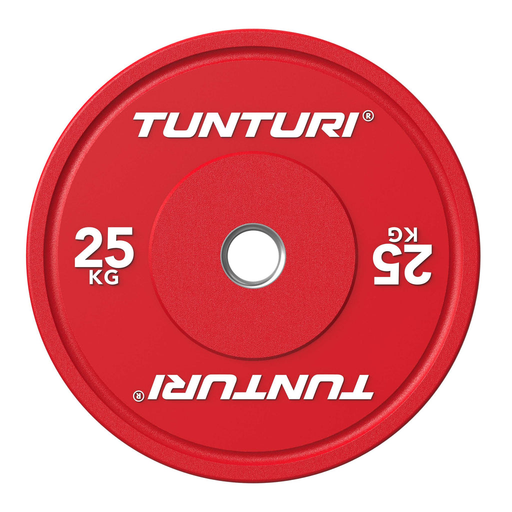 Tunturi Platinum Bumper Plate Red, 25kg afbeelding 2