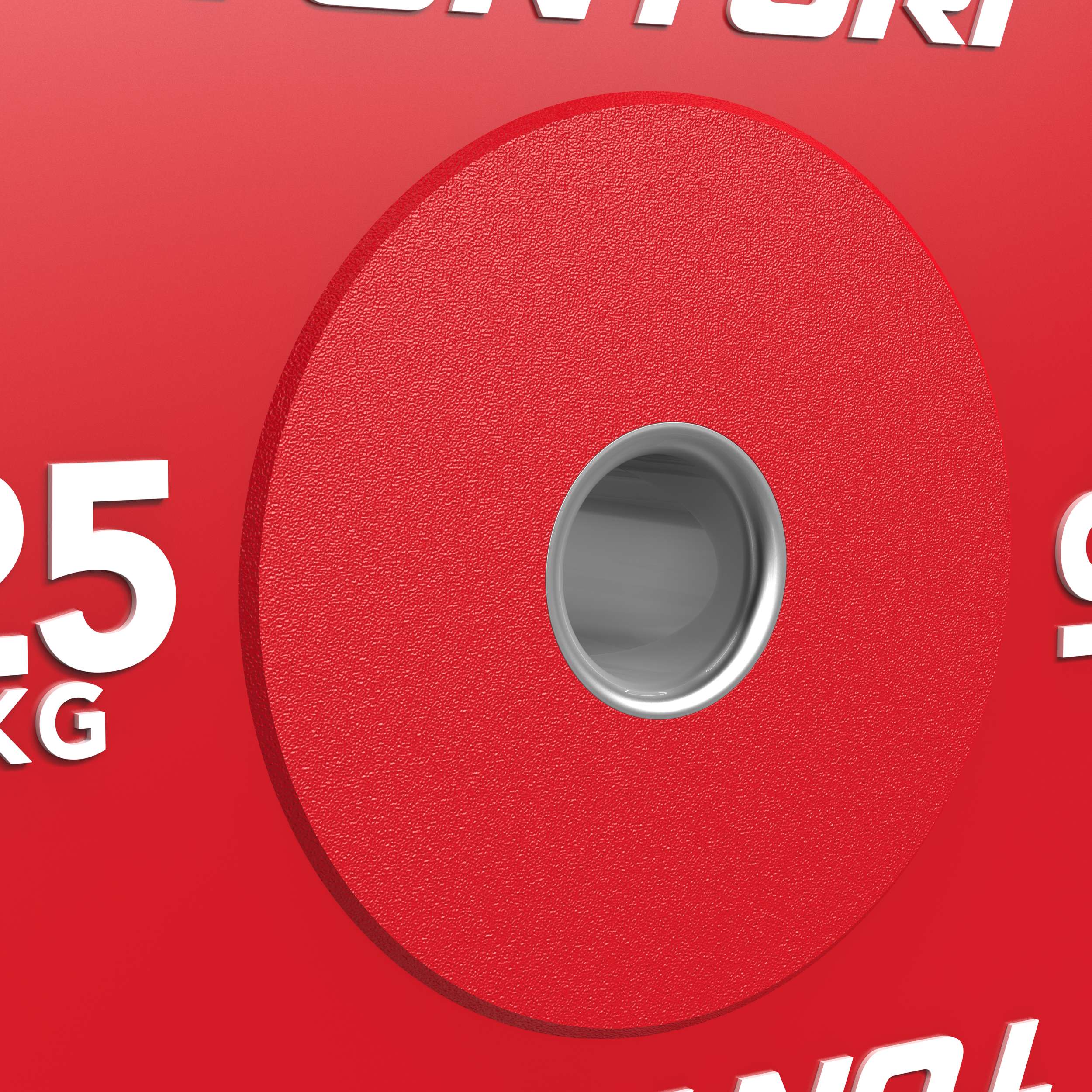 Tunturi Platinum Bumper Plate Red, 25kg afbeelding 8
