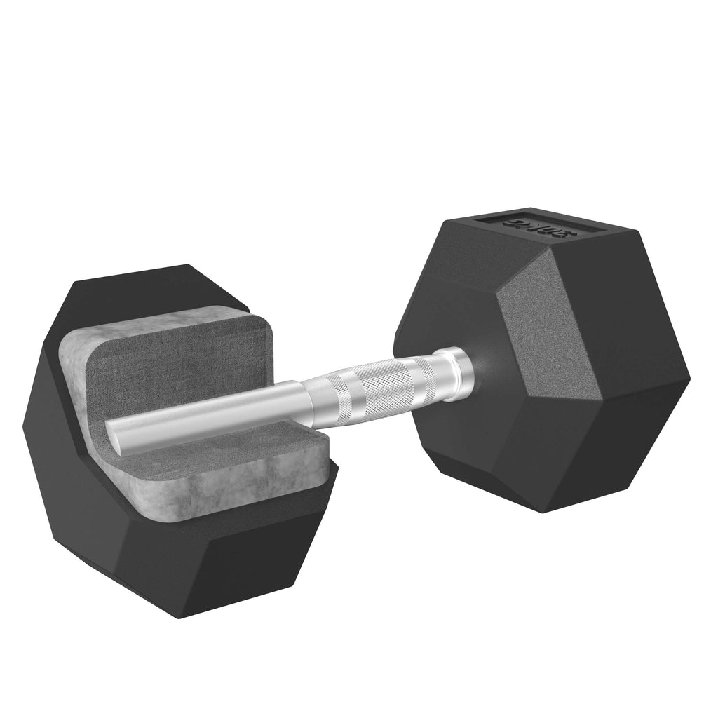 Tunturi Platinum Hex Rubber Dumbbell, 15kg afbeelding 5