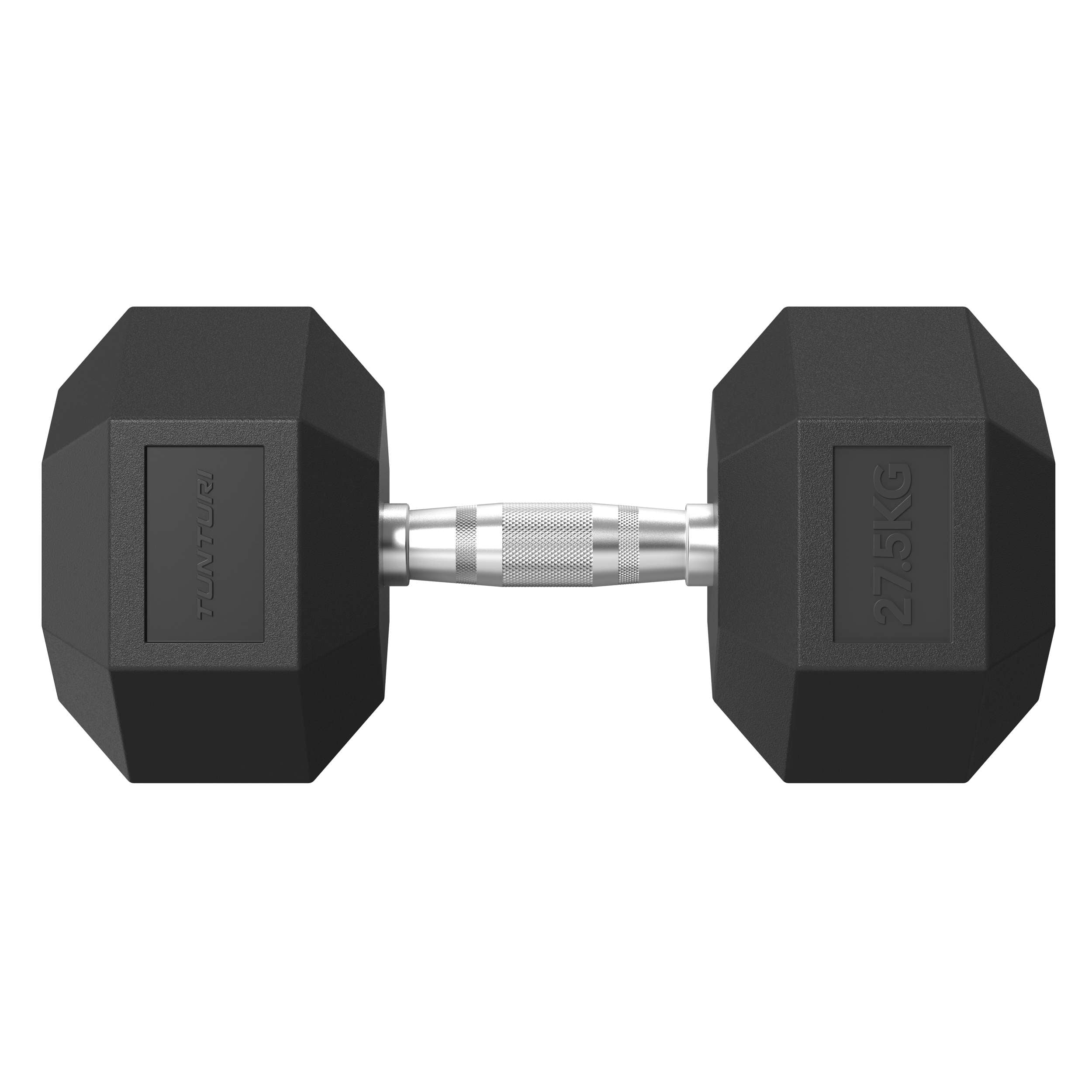 Tunturi Platinum Hex Rubber Dumbbell, 27.5kg afbeelding 2