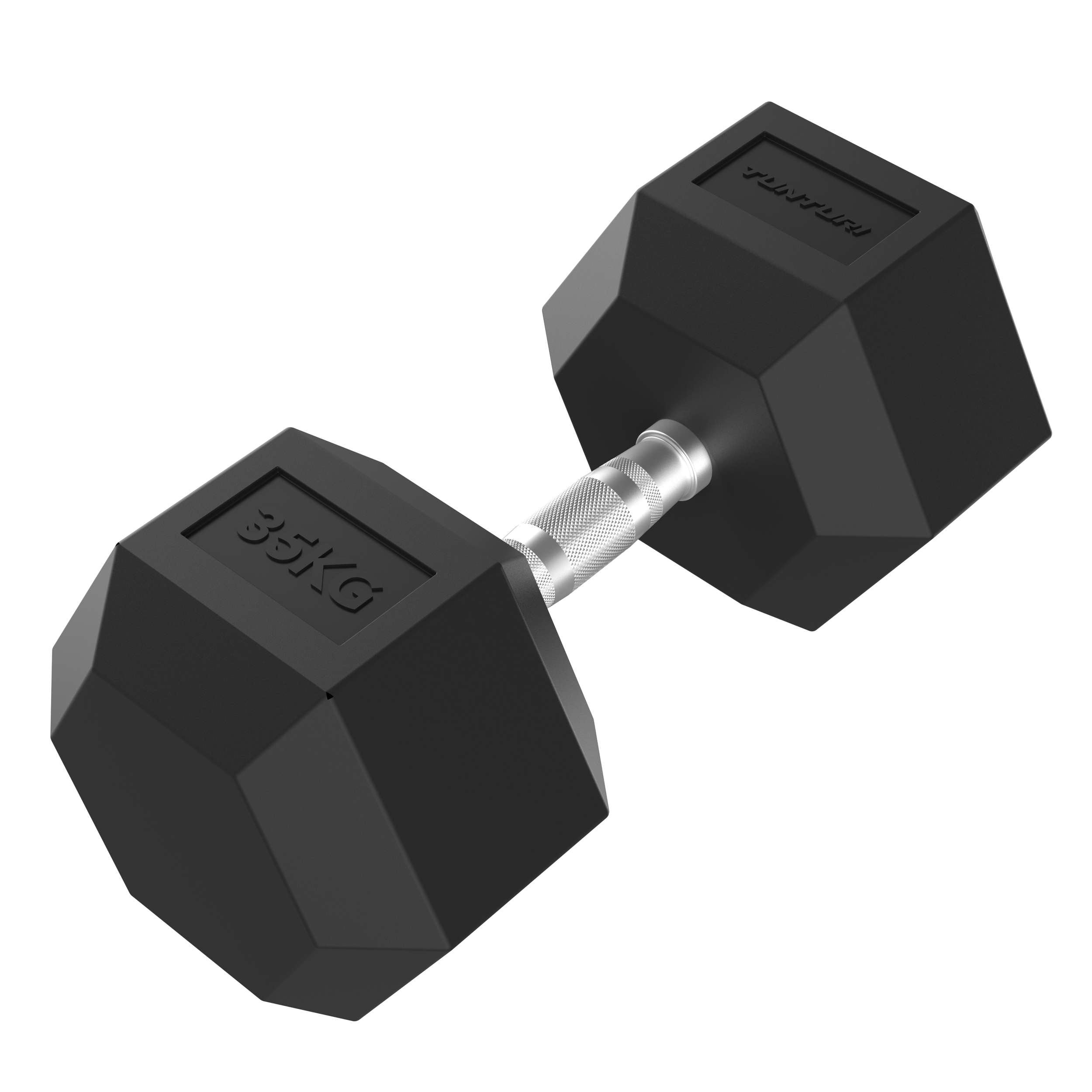 Tunturi Platinum Hex Rubber Dumbbell, 27.5kg