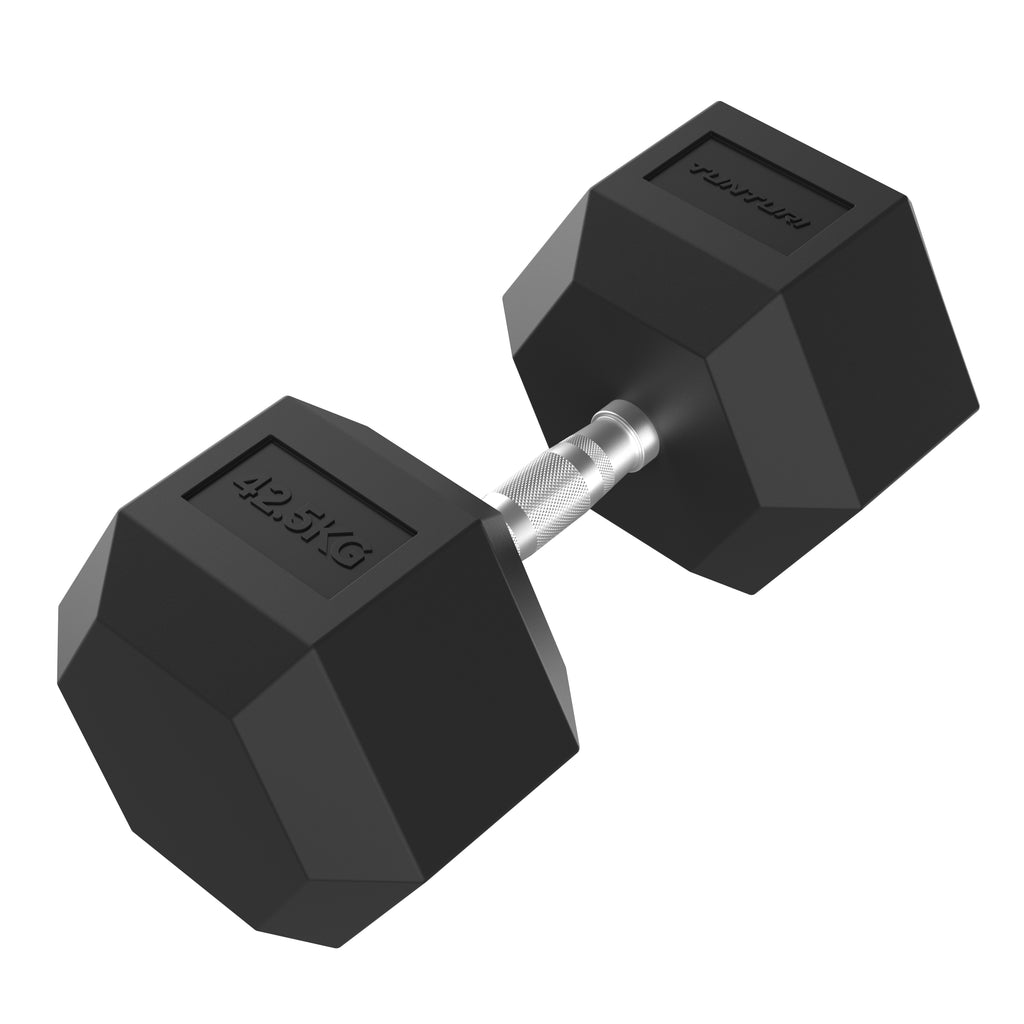 Tunturi Platinum Hex Rubber Dumbbell, 30kg