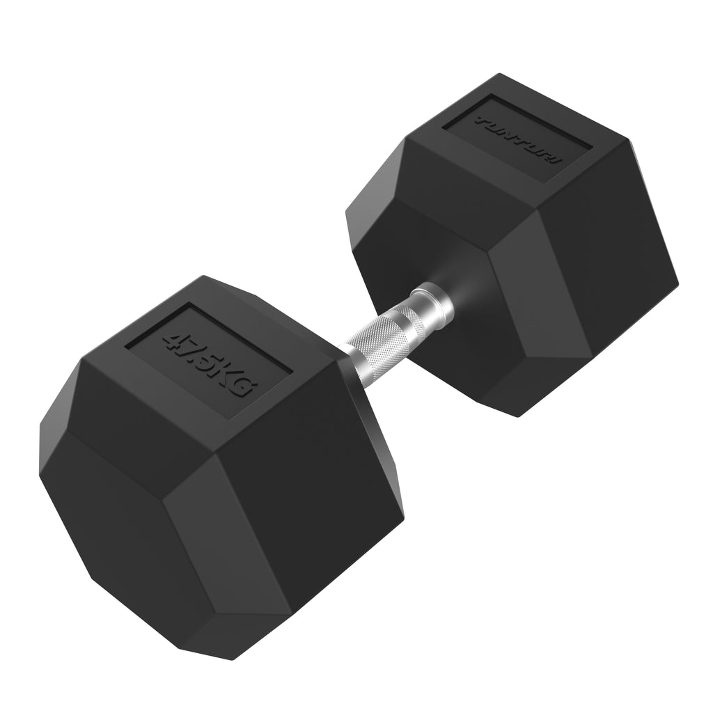 Tunturi Platinum Hex Rubber Dumbbell, 37.5kg