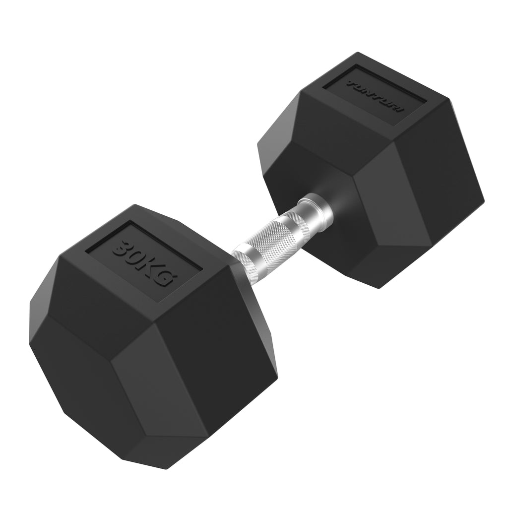 Tunturi Platinum Hex Rubber Dumbbell, 42.5kg