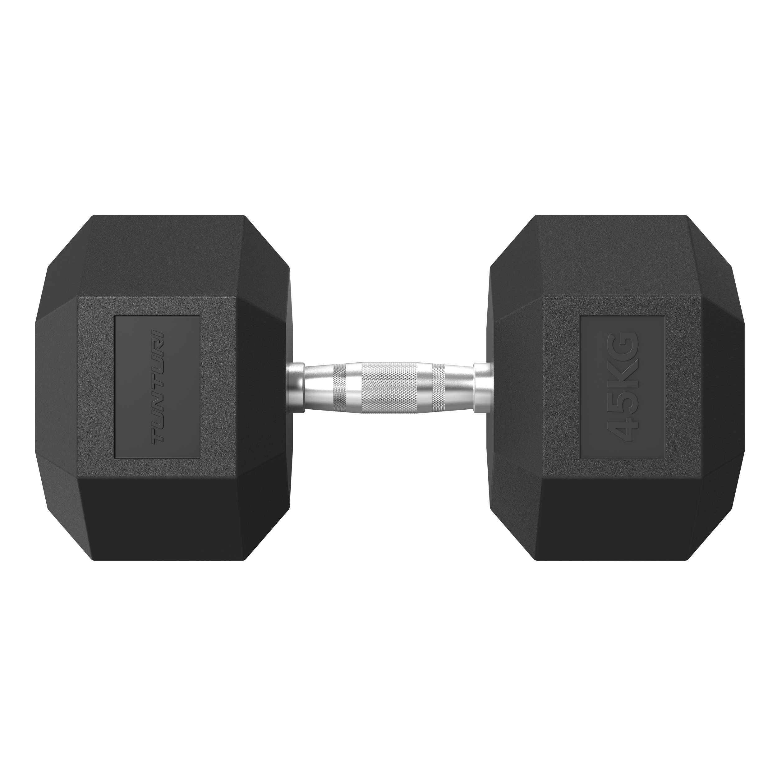 Tunturi Platinum Hex Rubber Dumbbell, 45kg afbeelding 2