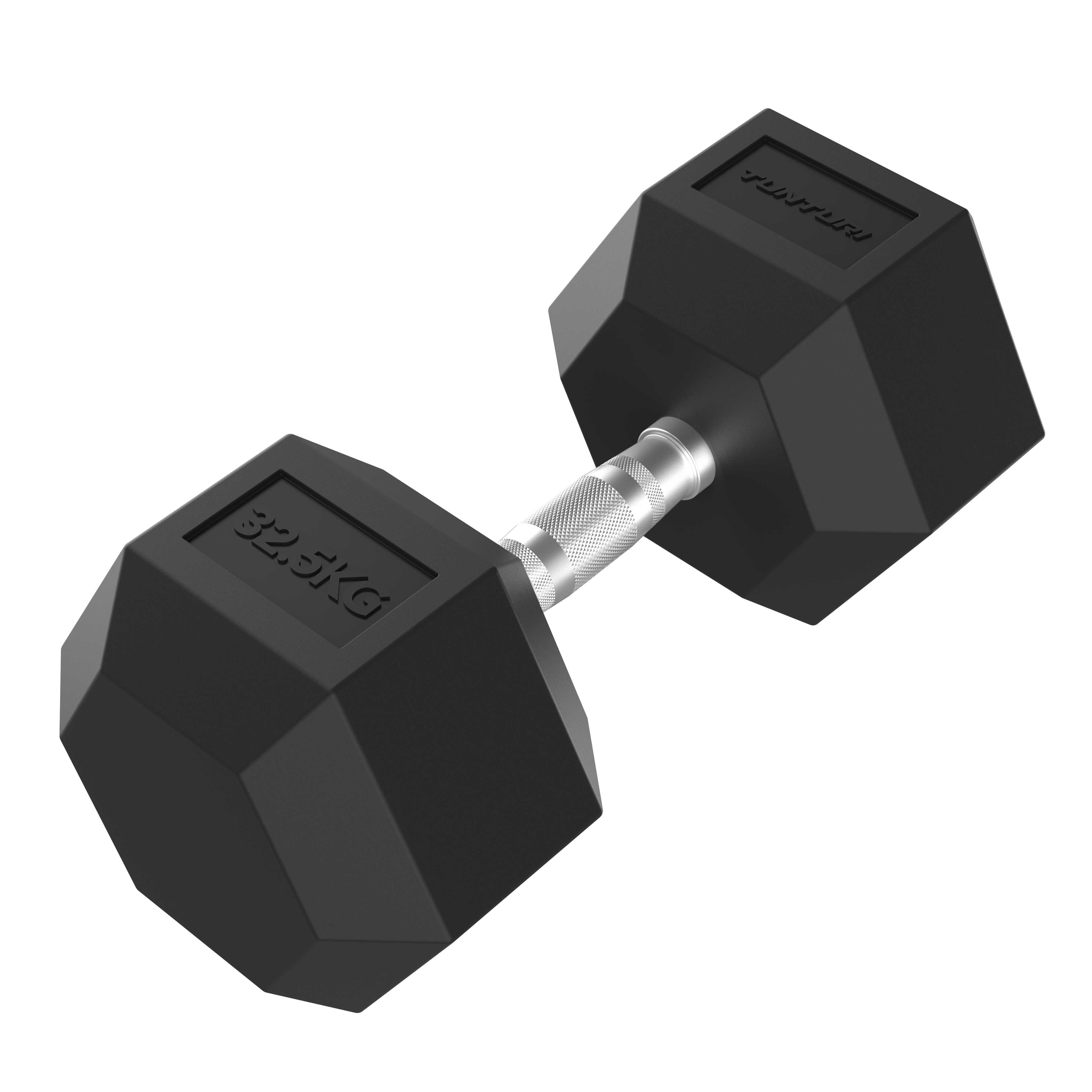 Tunturi Platinum Hex Rubber Dumbbell, 45kg