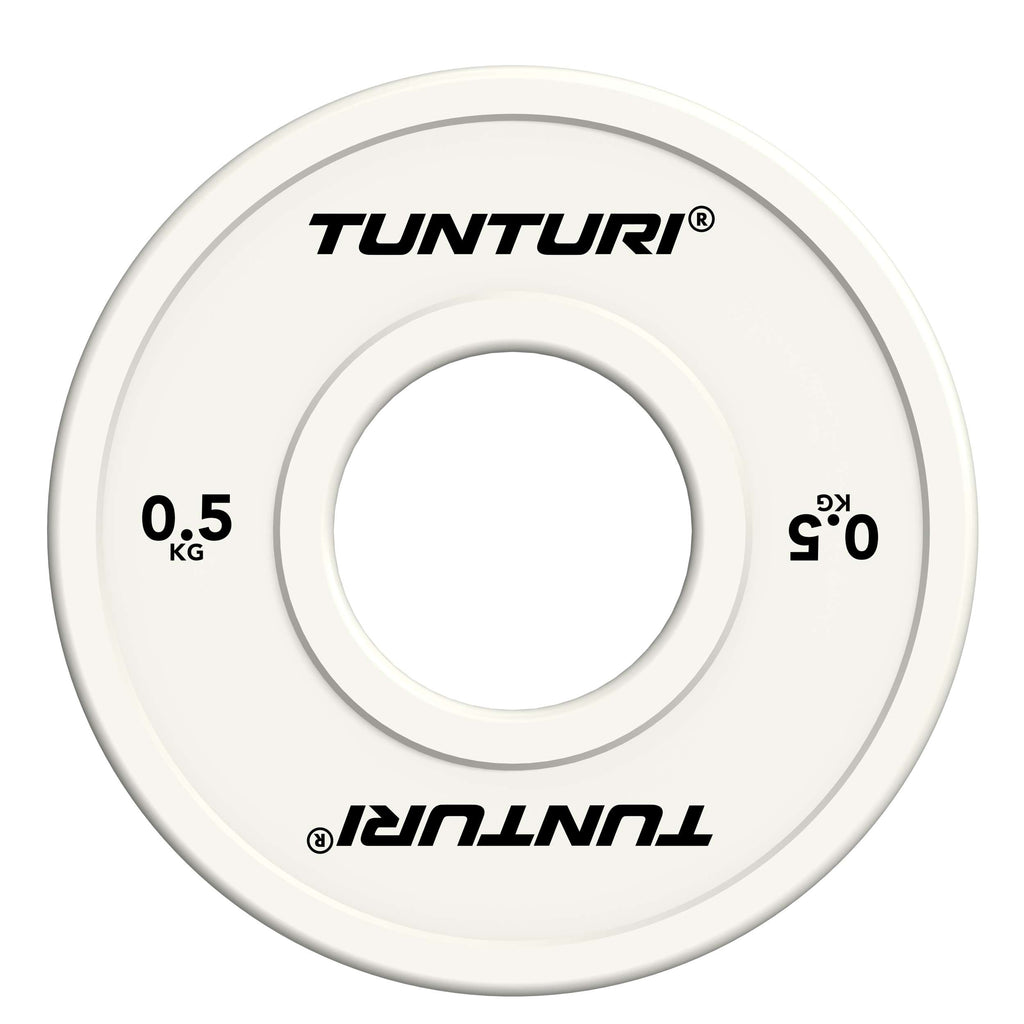 Tunturi Platinum Fractional Plate, White, 0.5kg, pair afbeelding 2
