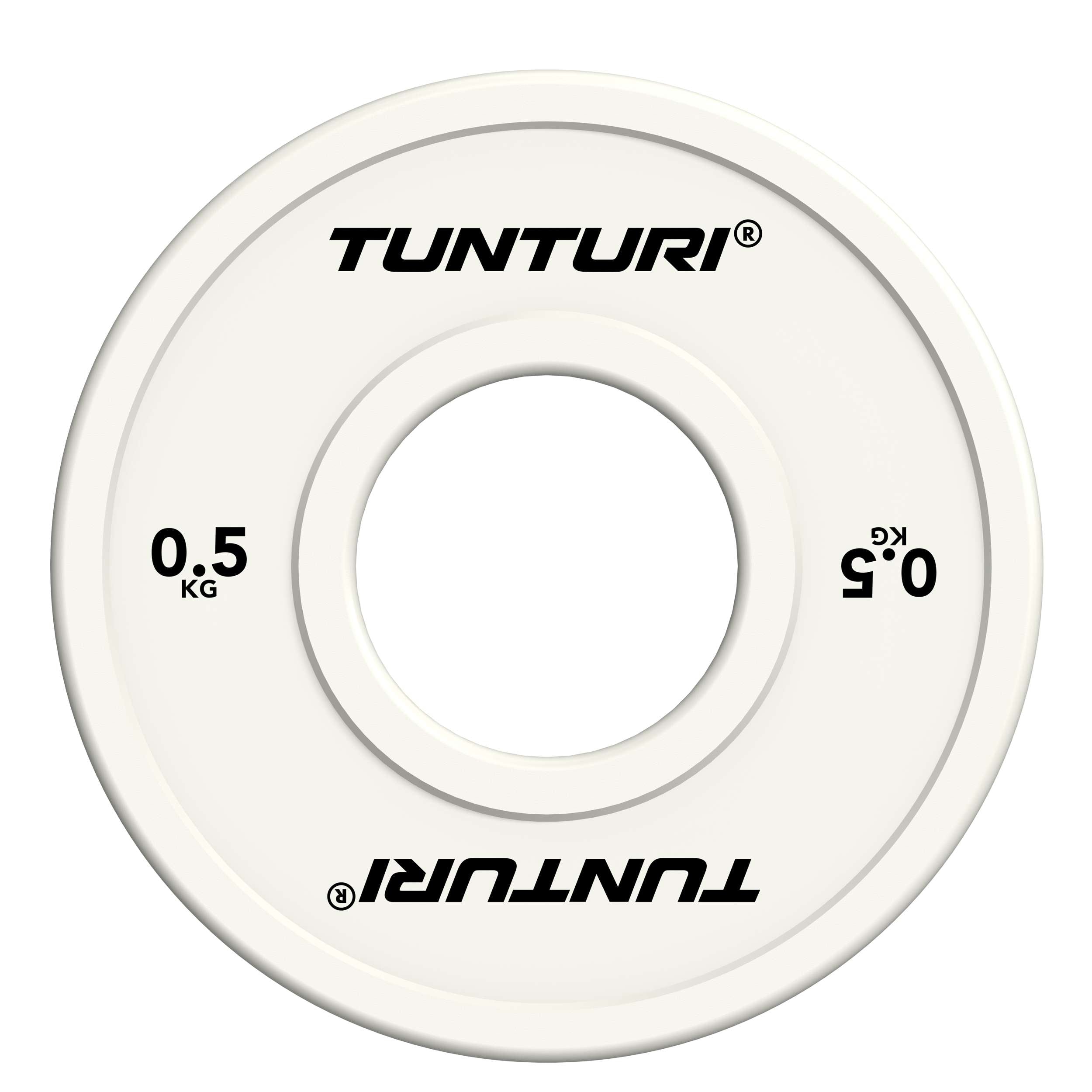 Tunturi Platinum Fractional Plate, White, 0.5kg, pair afbeelding 2