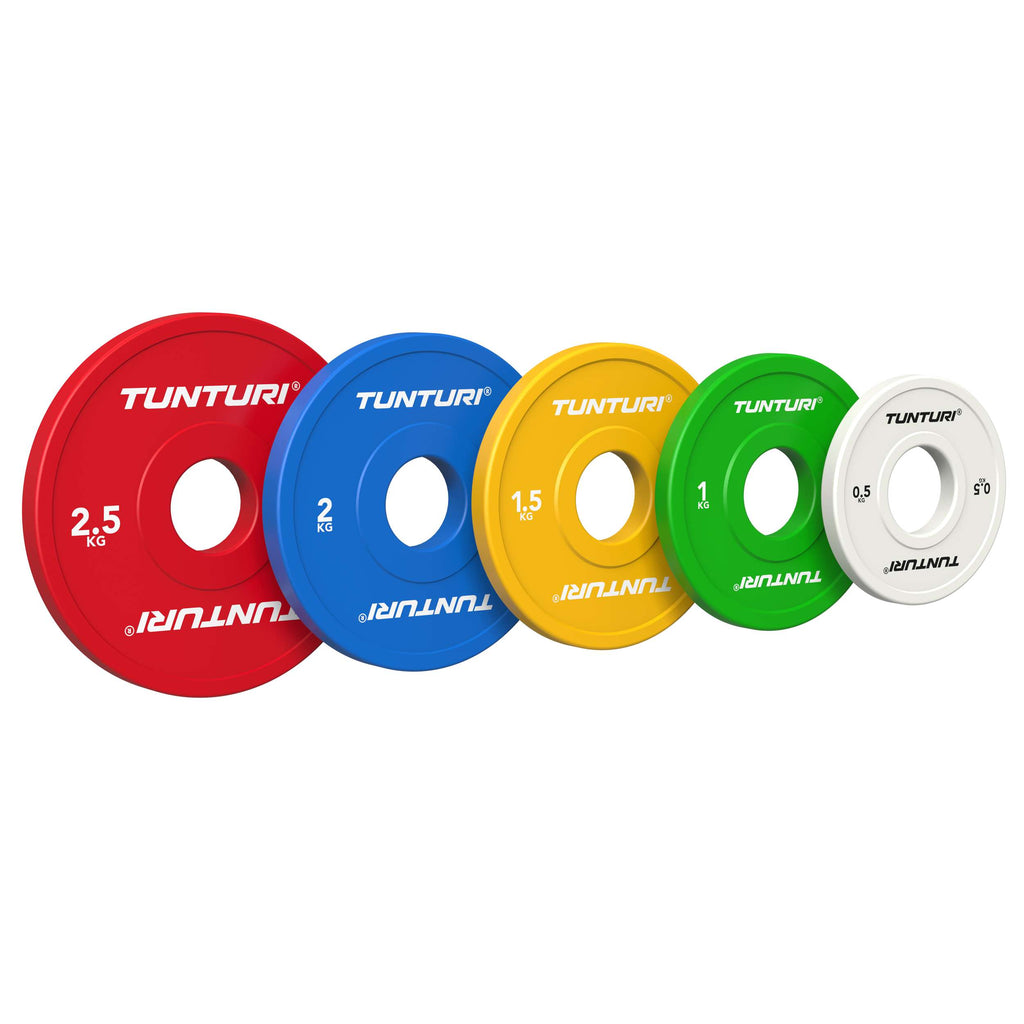 Tunturi Platinum Fractional Plate, White, 0.5kg, pair afbeelding 4