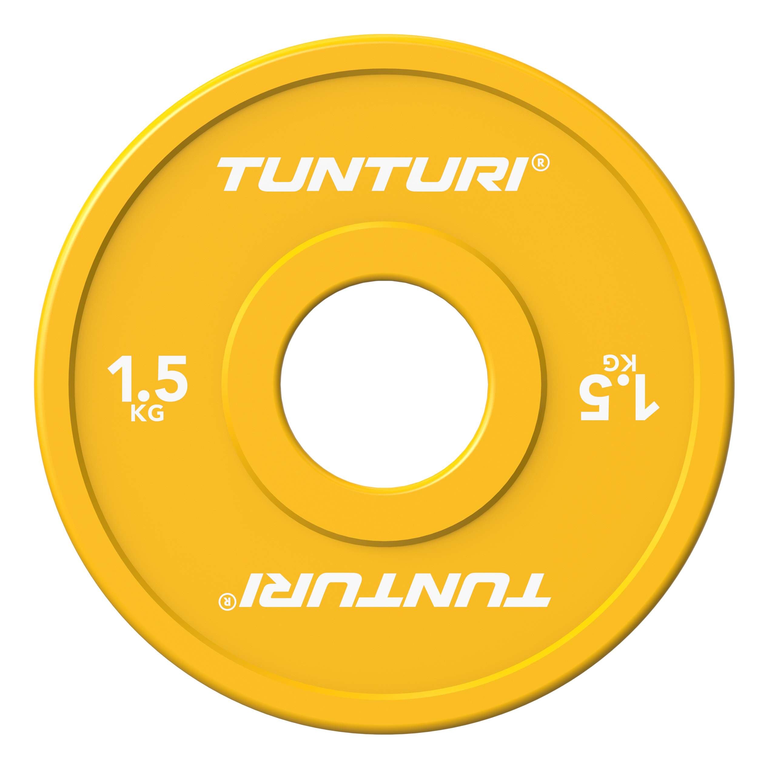Tunturi Platinum Fractional Plate, Yellow, 1.5kg, pair afbeelding 2