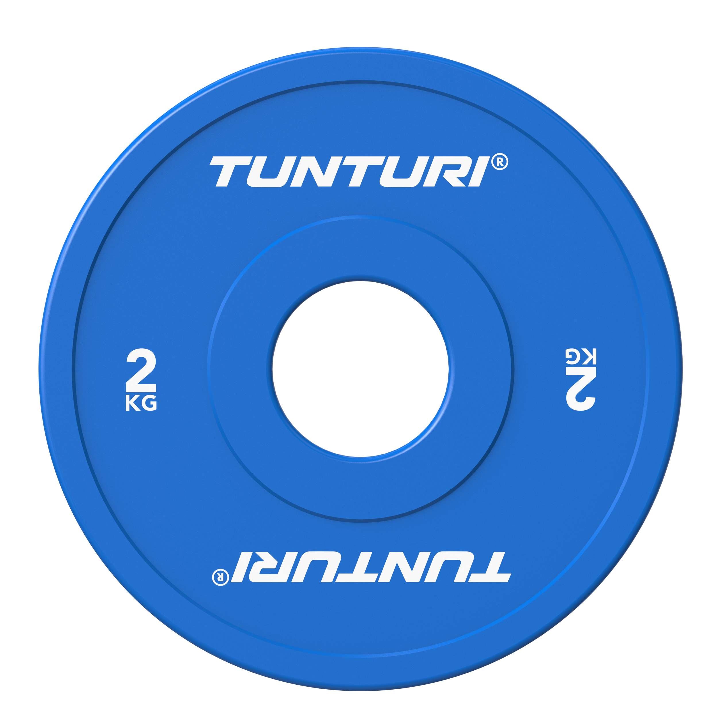 Tunturi Platinum Fractional Plate, Blue, 2kg, pair afbeelding 2