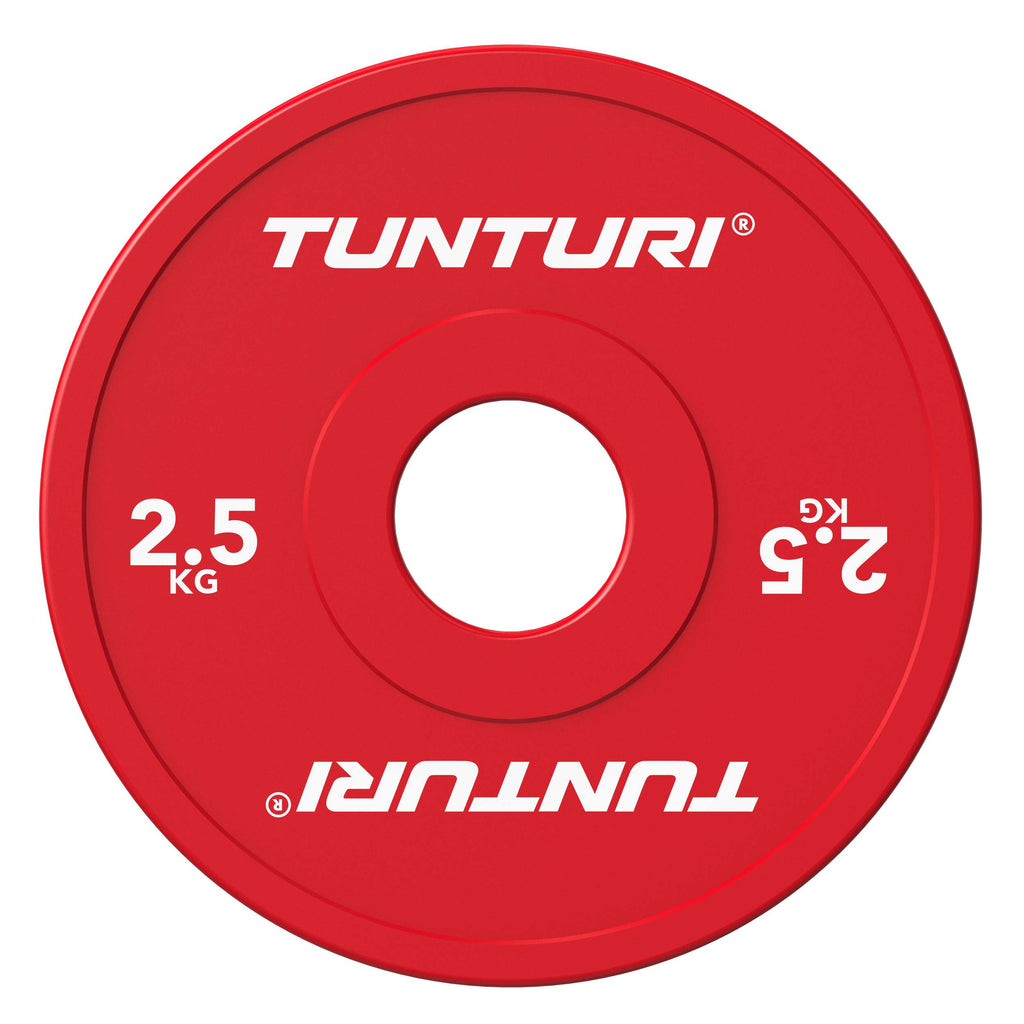 Tunturi Platinum Fractional Plate, Red, 2.5kg, pair afbeelding 2