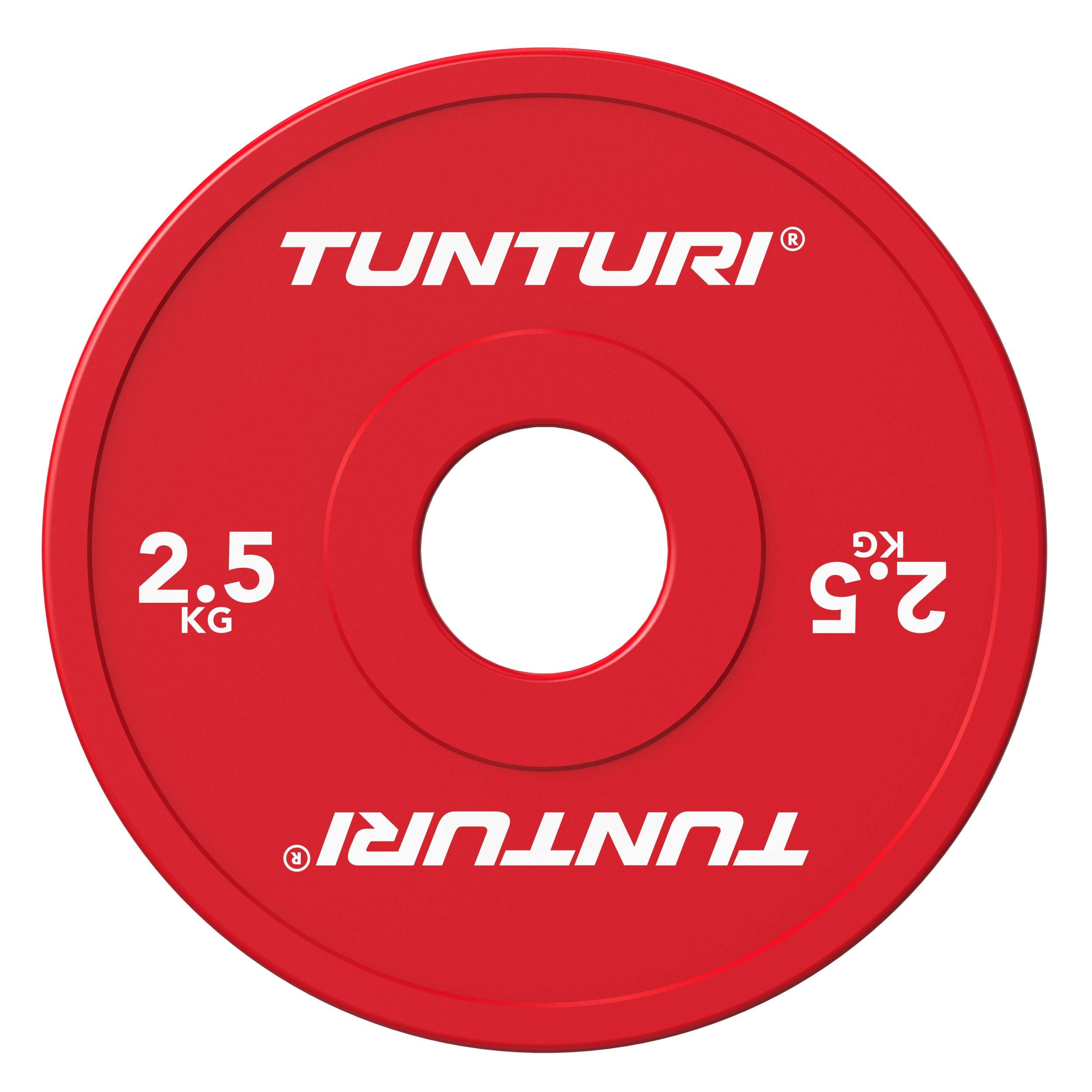 Tunturi Platinum Fractional Plate, Red, 2.5kg, pair afbeelding 2