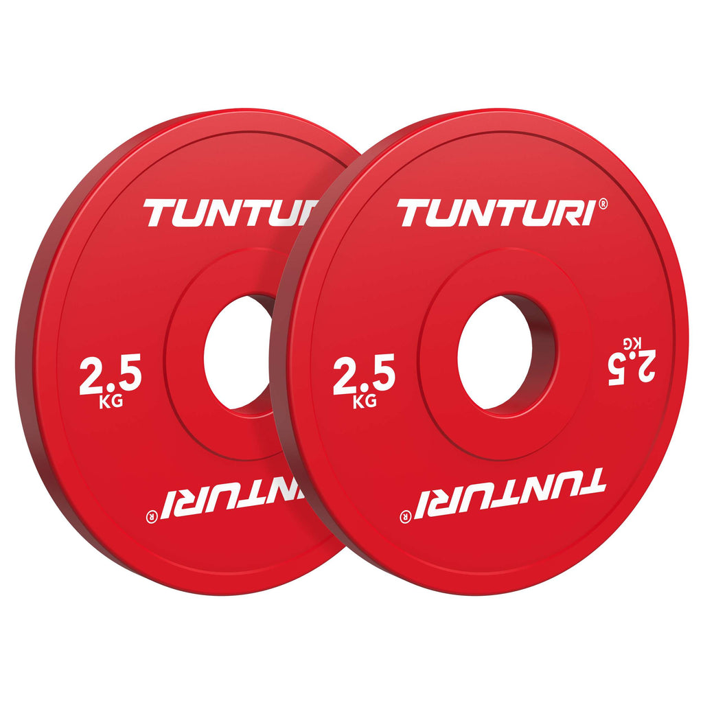 Tunturi Platinum Fractional Plate, Red, 2.5kg, pair