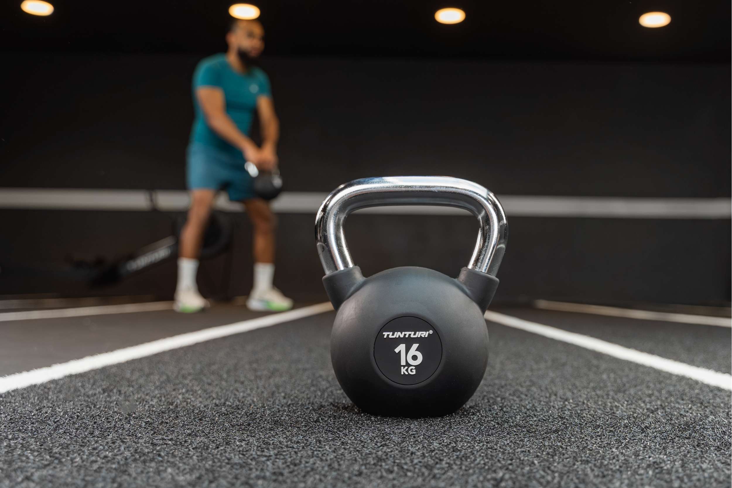 Tunturi Platinum Rubber Kettlebell, 4kg afbeelding 17