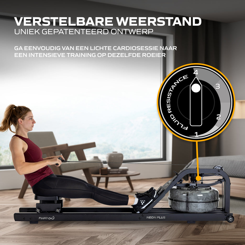 Fluid Rower Neon Plus Black (1/2) afbeelding 3