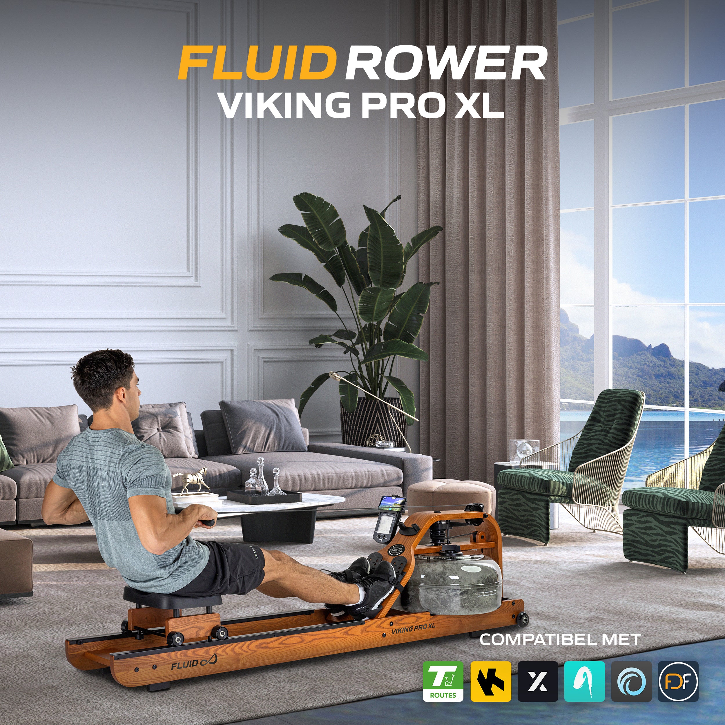 Fluid Rower Viking Pro XL (1/2) afbeelding 8