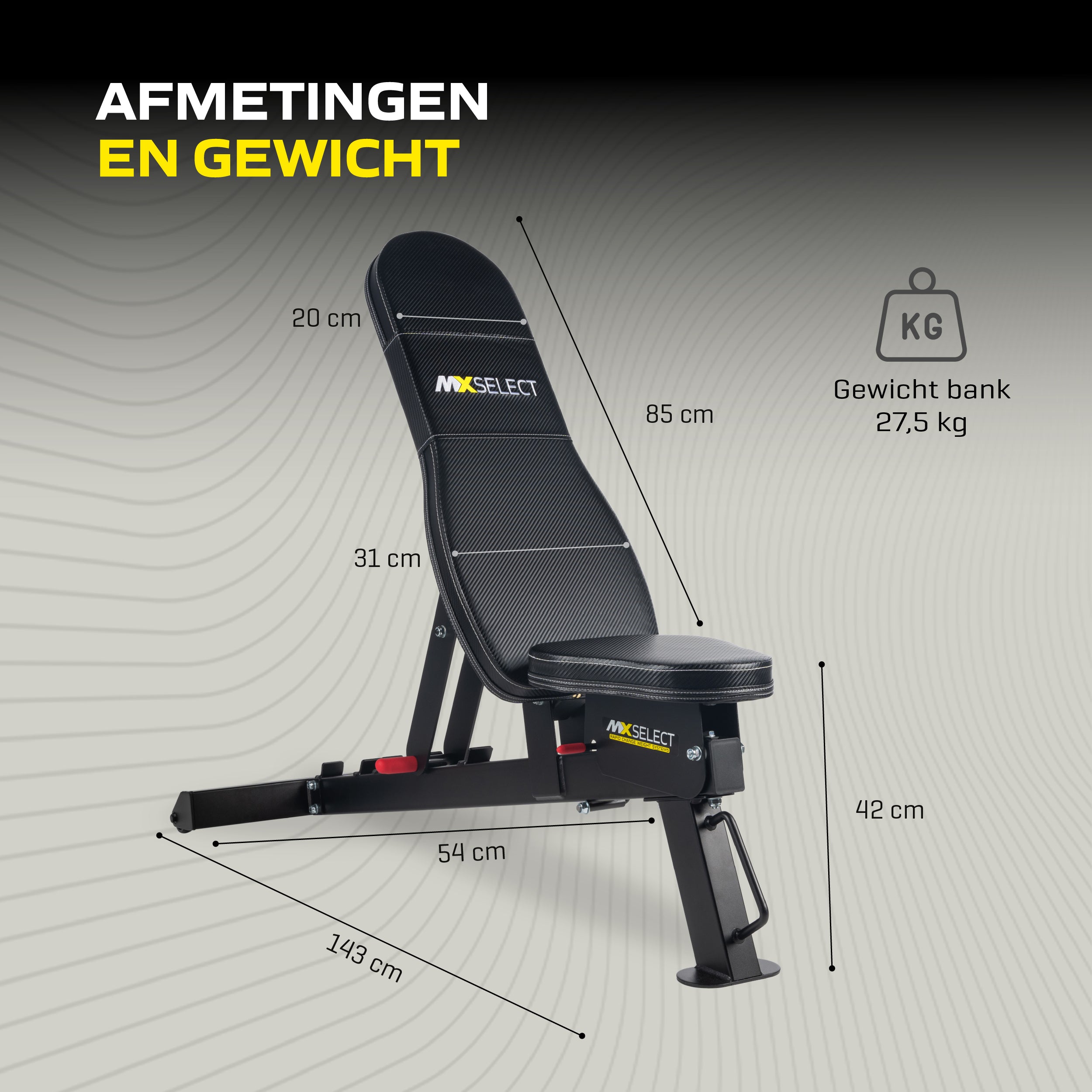 MX Select MX Adjustable Training Bench afbeelding 4