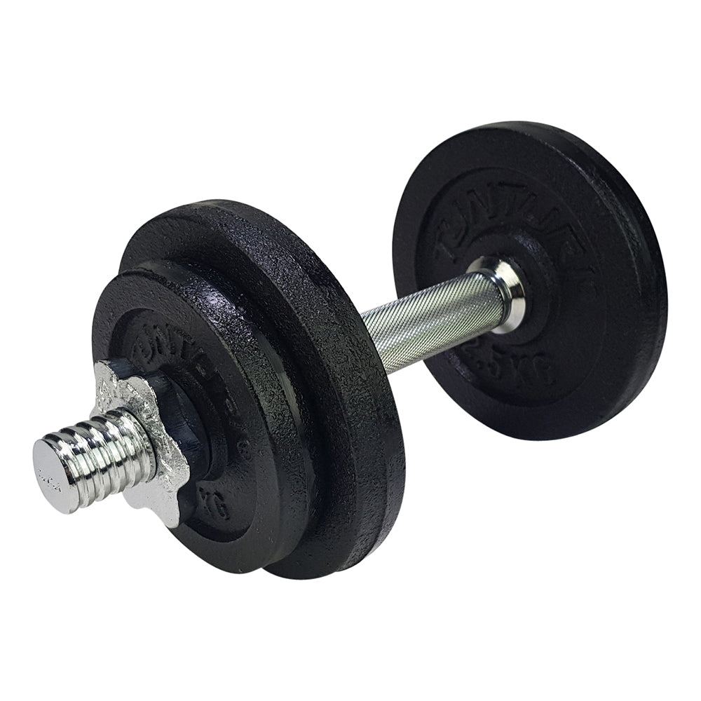 Tunturi Dumbbellset 10kg with 1 Bar Screw