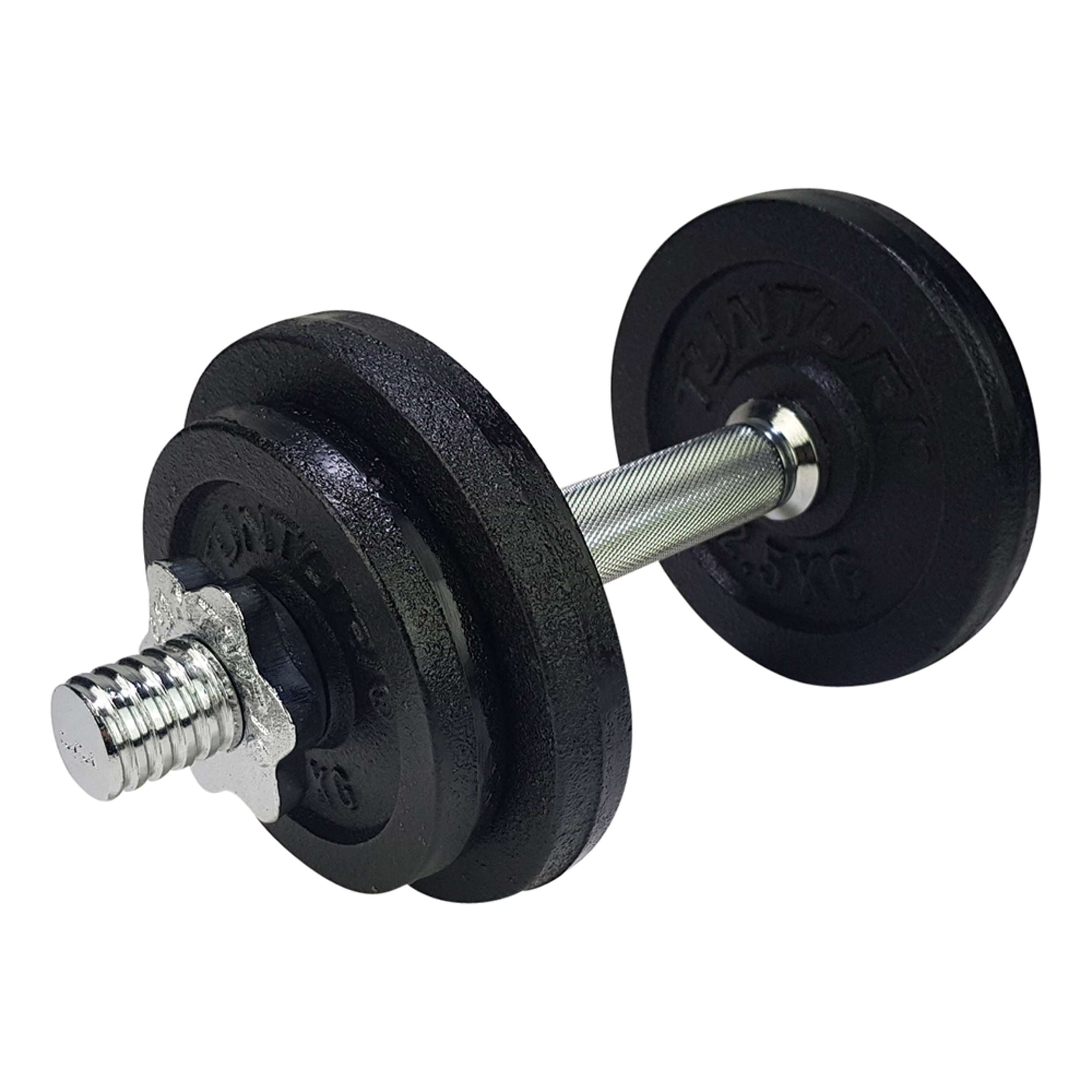 Tunturi Dumbbellset 10kg with 1 Bar Screw