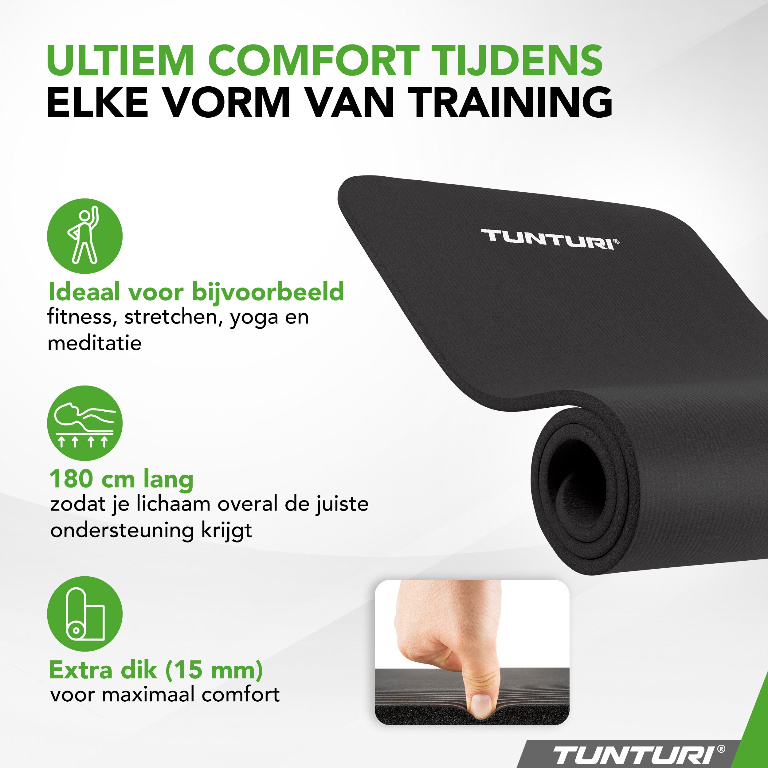 Tunturi Fitnessmat NBR Black afbeelding 9