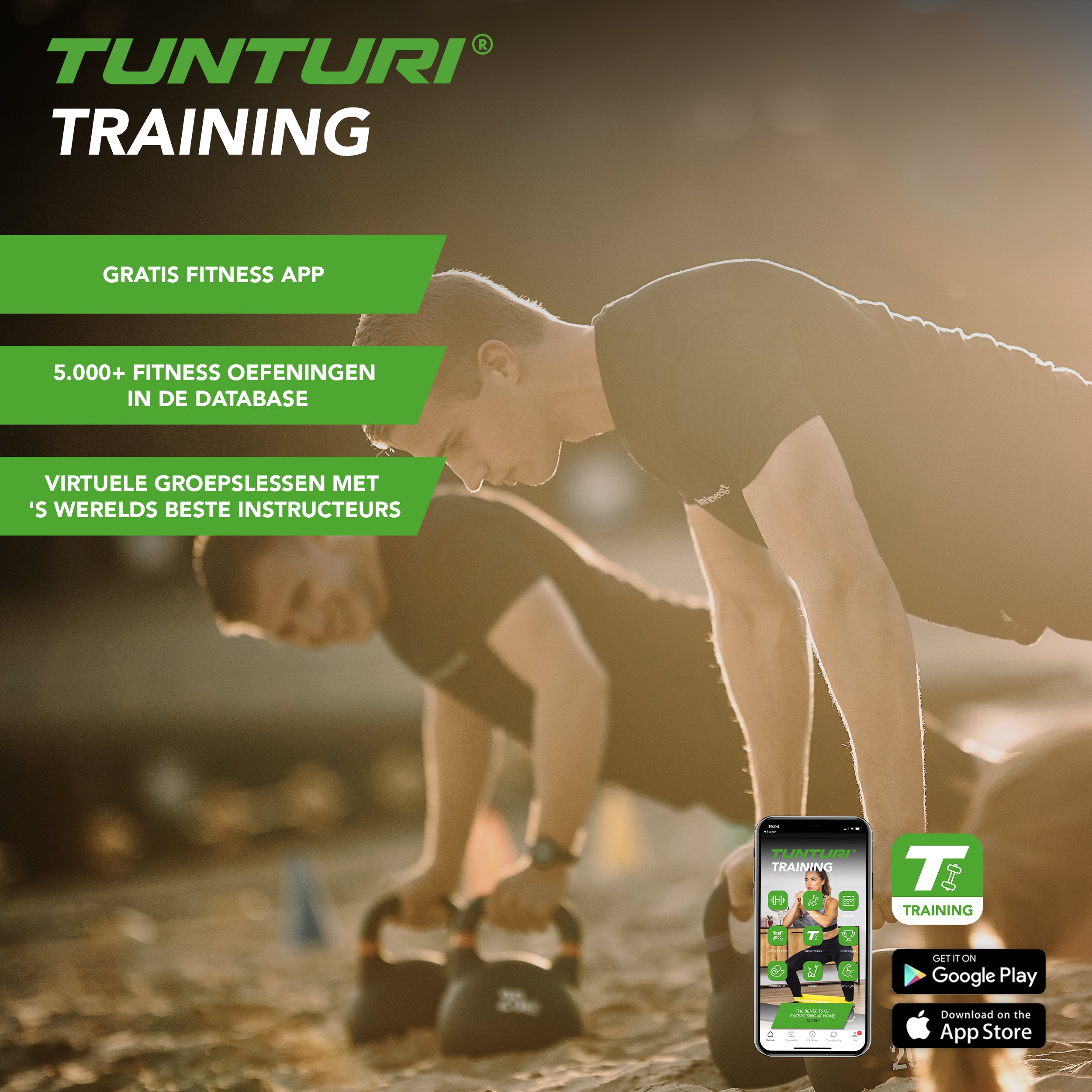 Tunturi PE Kettlebell 2kg afbeelding 3