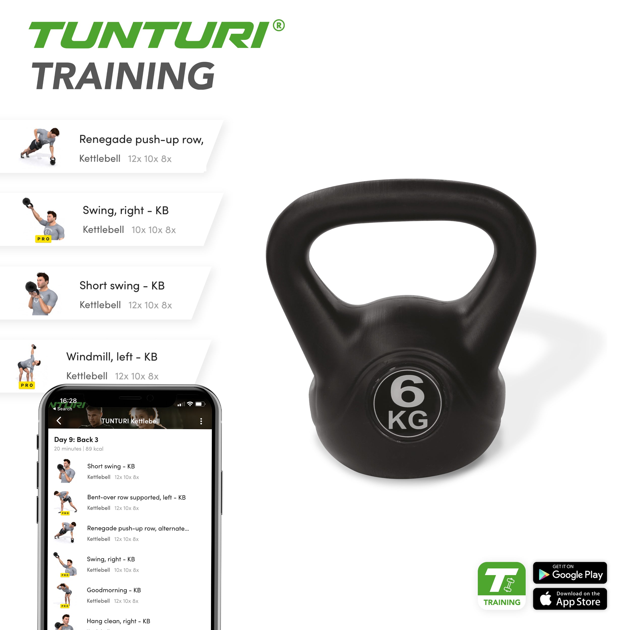 Tunturi PE Kettlebell 6kg afbeelding 4