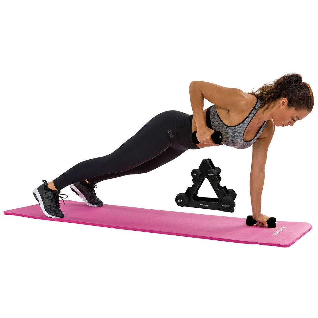 Tunturi Neoprene Dumbellset 3Prs+Stand afbeelding 2
