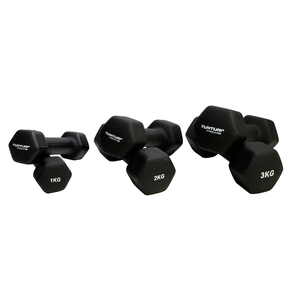 Tunturi Neoprene Dumbellset 3Prs+Stand afbeelding 10