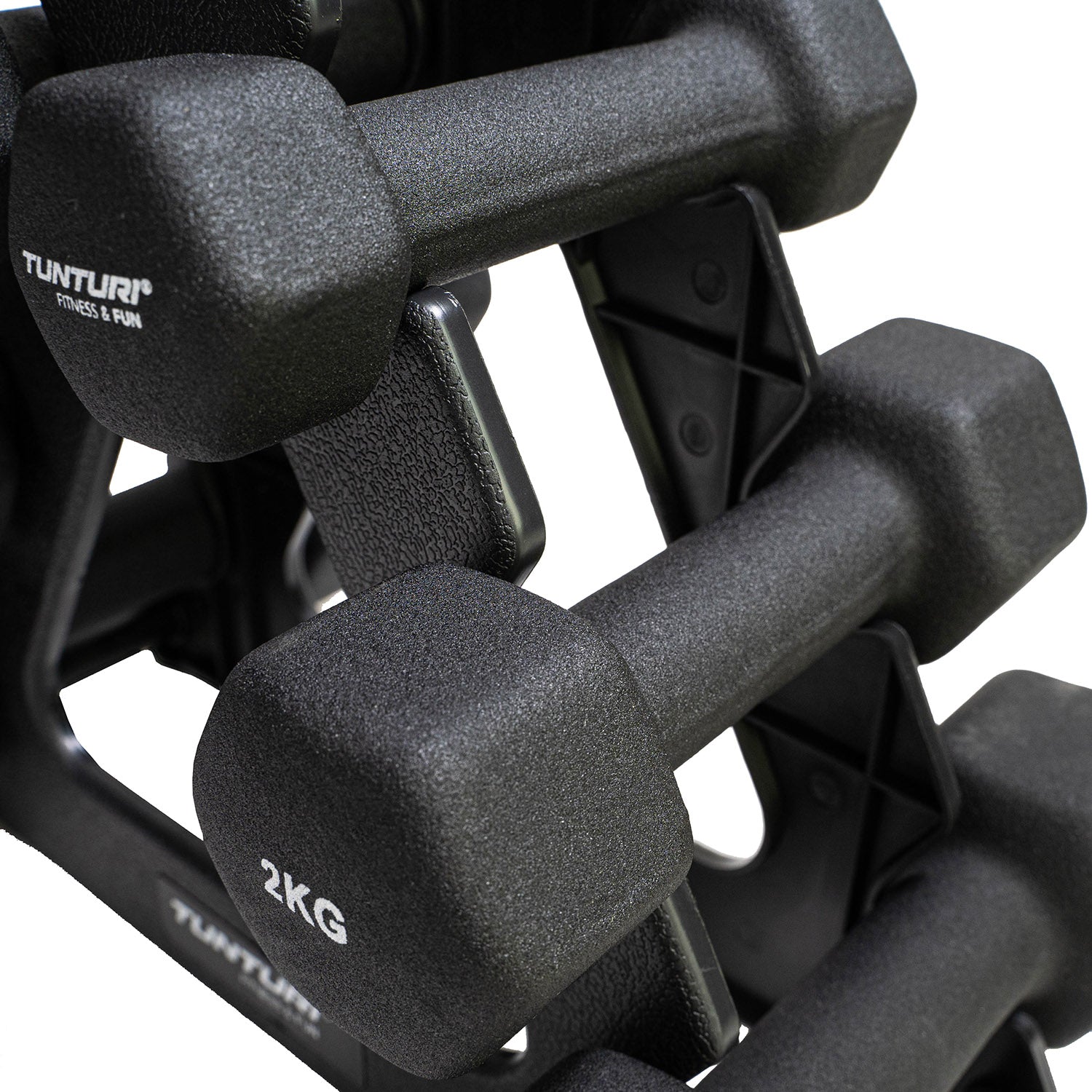 Tunturi Neoprene Dumbellset 3Prs+Stand afbeelding 6