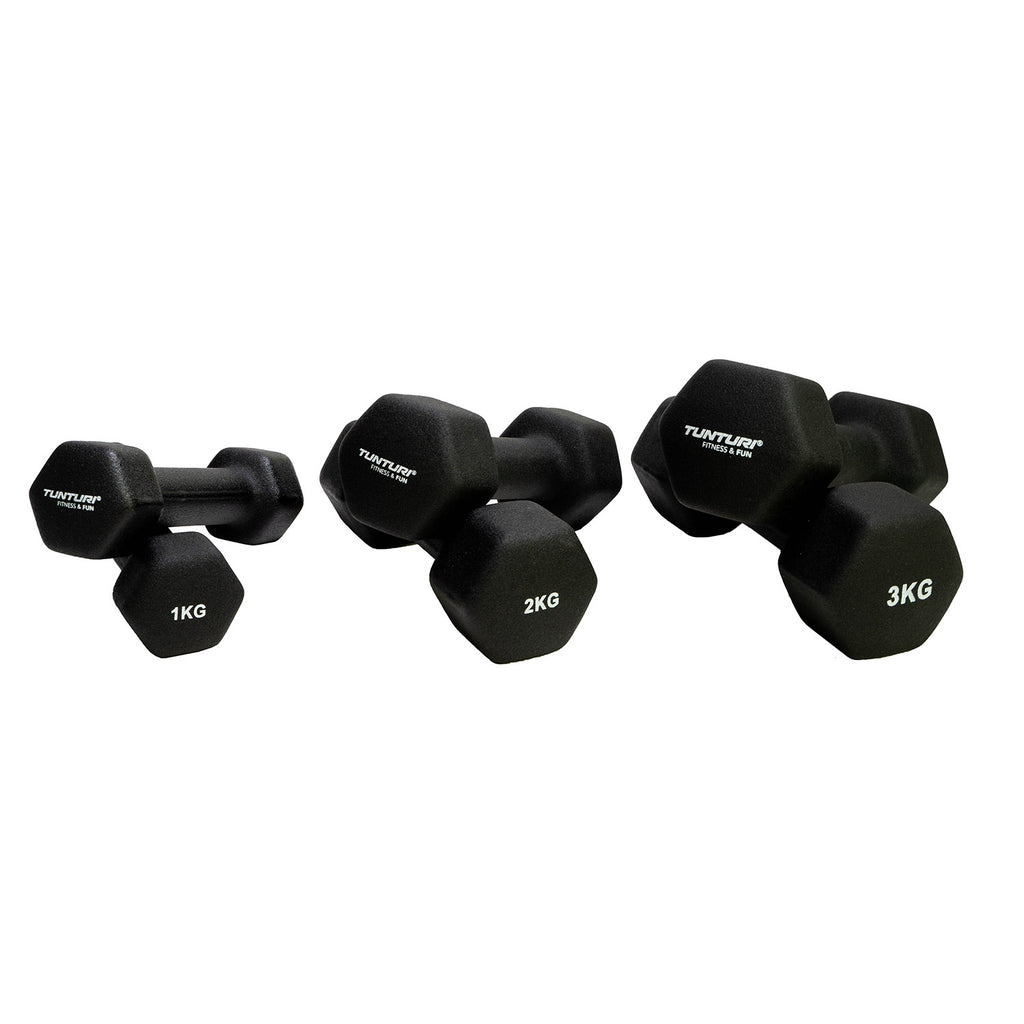 Tunturi Neoprene Dumbellset 3Prs+Stand afbeelding 10