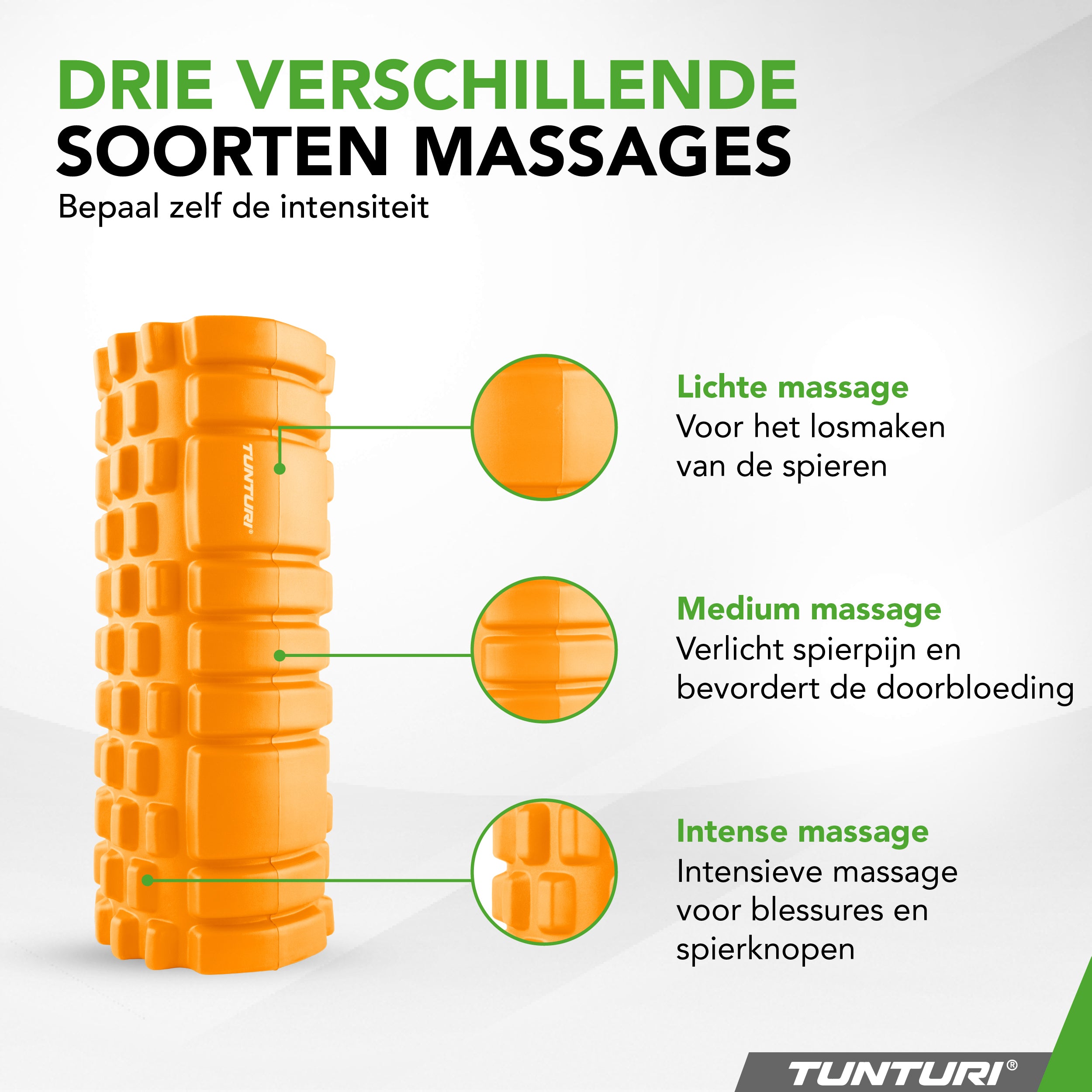 Tunturi Yoga Grid Foam Roller, 33cm, Orange afbeelding 9