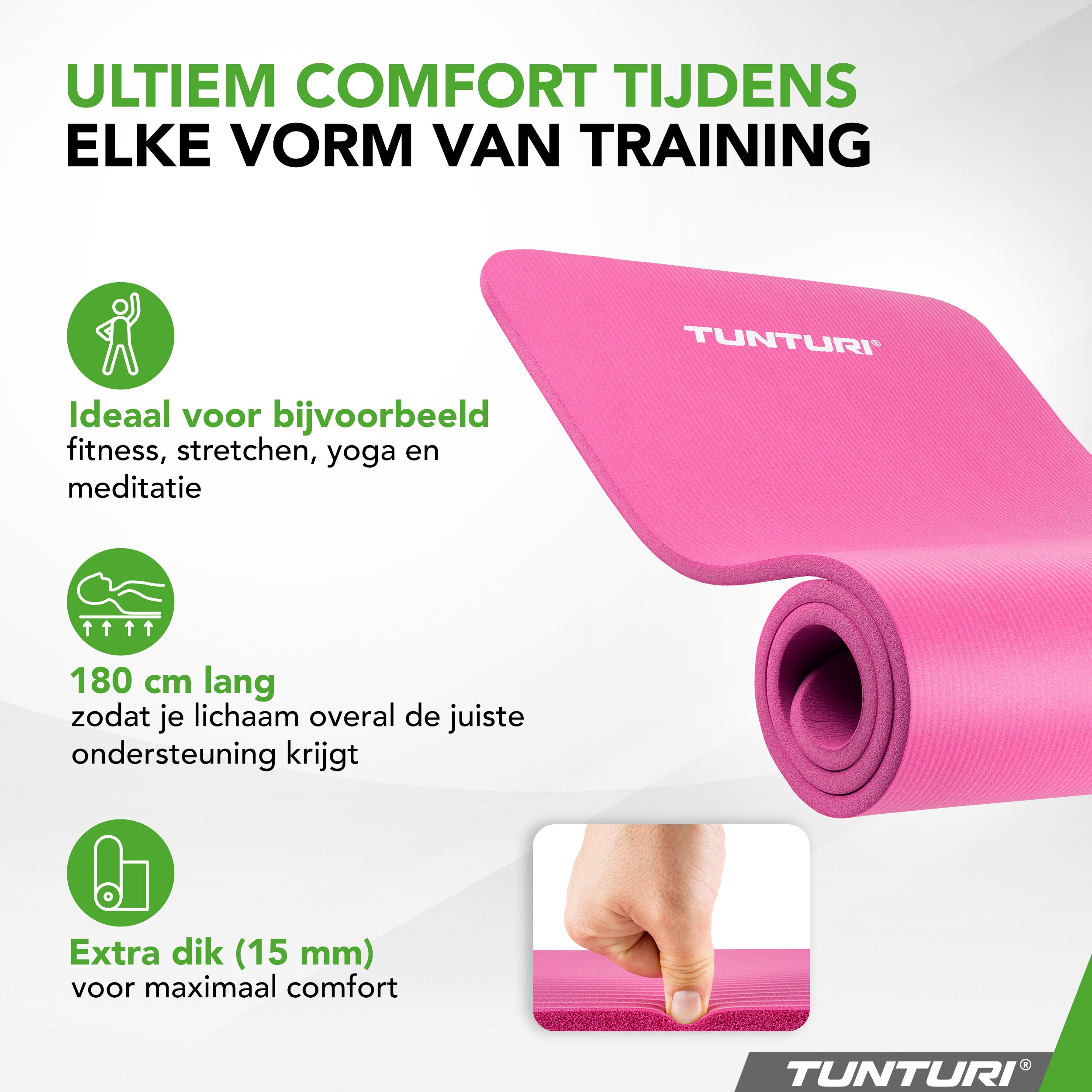 Tunturi Fitnessmat NBR  Pink afbeelding 7