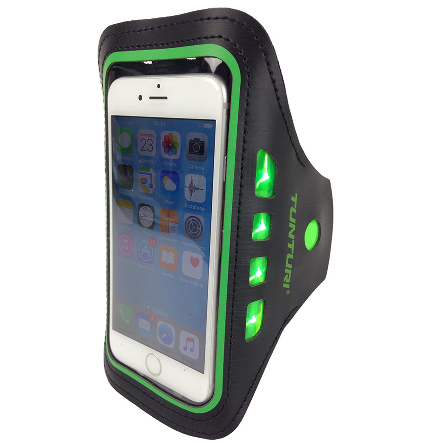 Tunturi LED Telephone Sport Armband Green