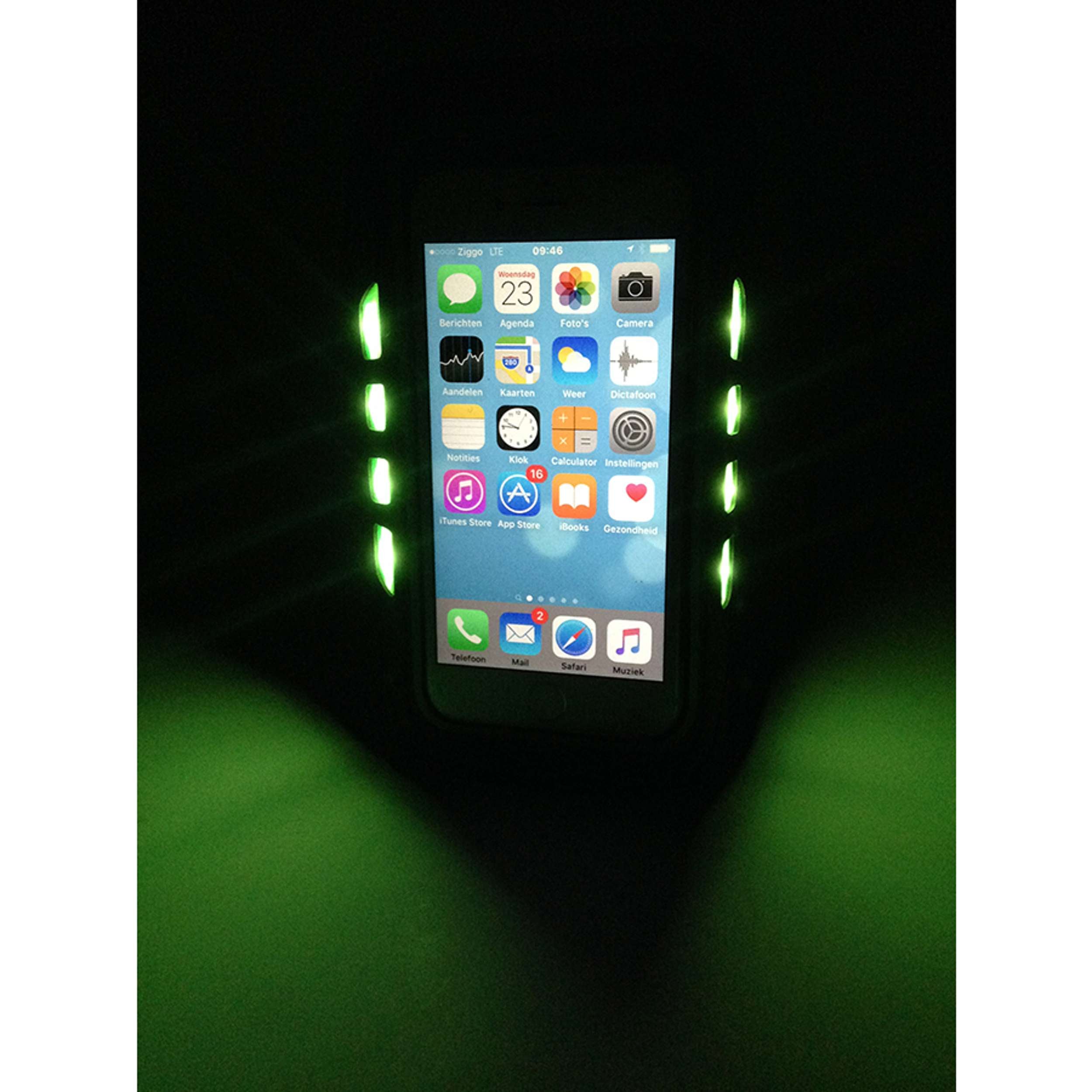 Tunturi LED Telephone Sport Armband Green afbeelding 3