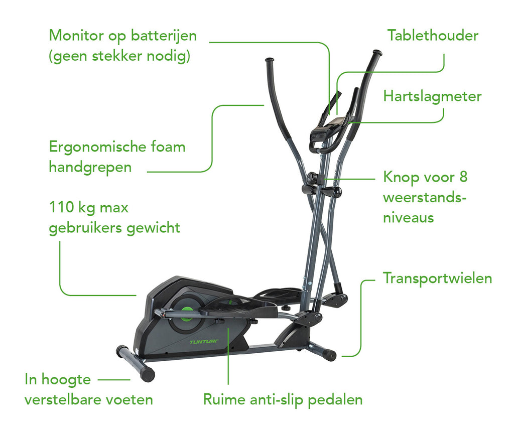 Tunturi Cardio Fit C30 Crosstrainer Rear afbeelding 2