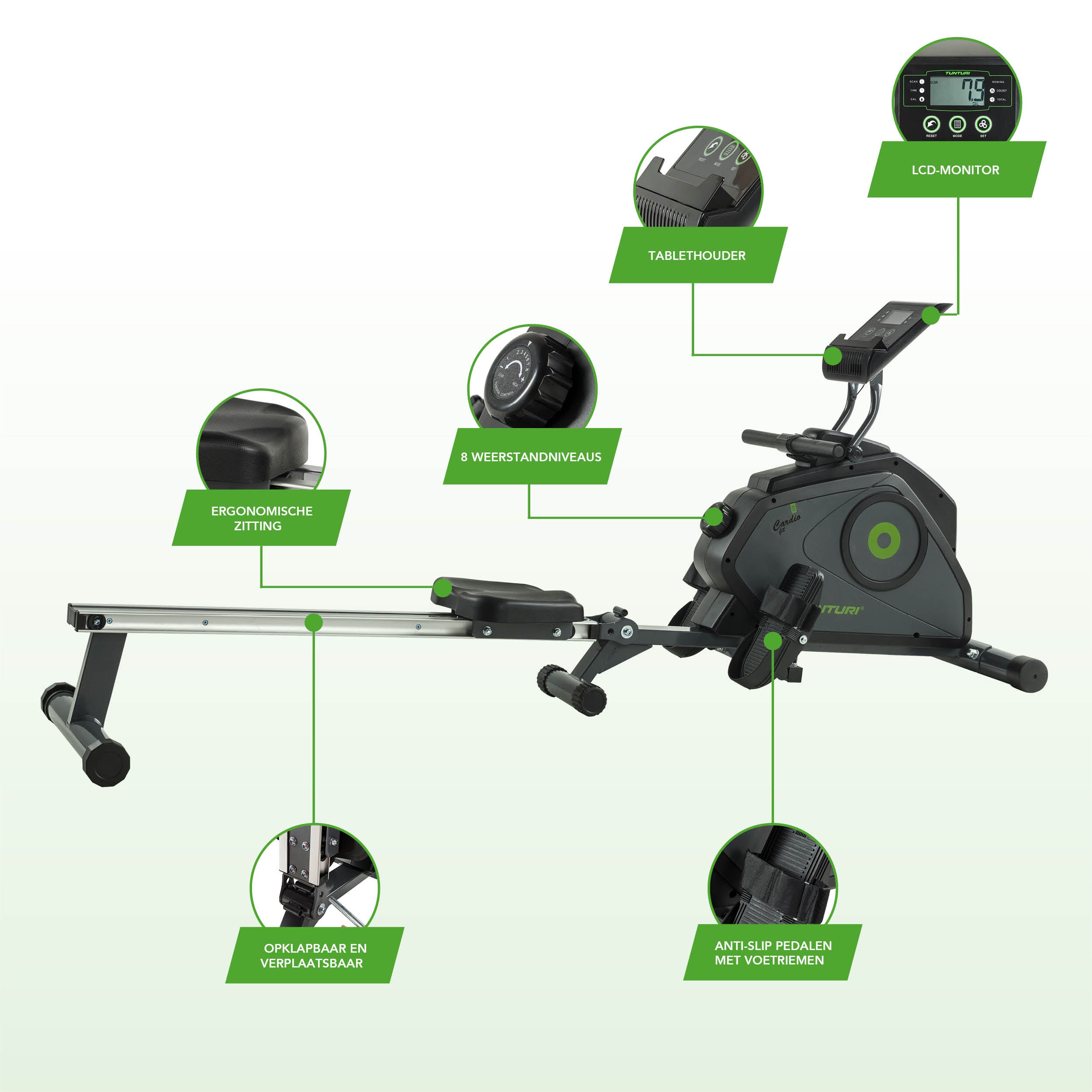 Tunturi Cardio Fit R30 Rower afbeelding 2