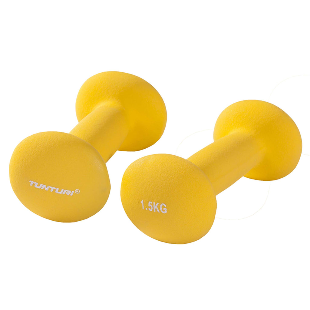 Tunturi Neopreen Dumbbells 1,5kg- Yellow - Pair