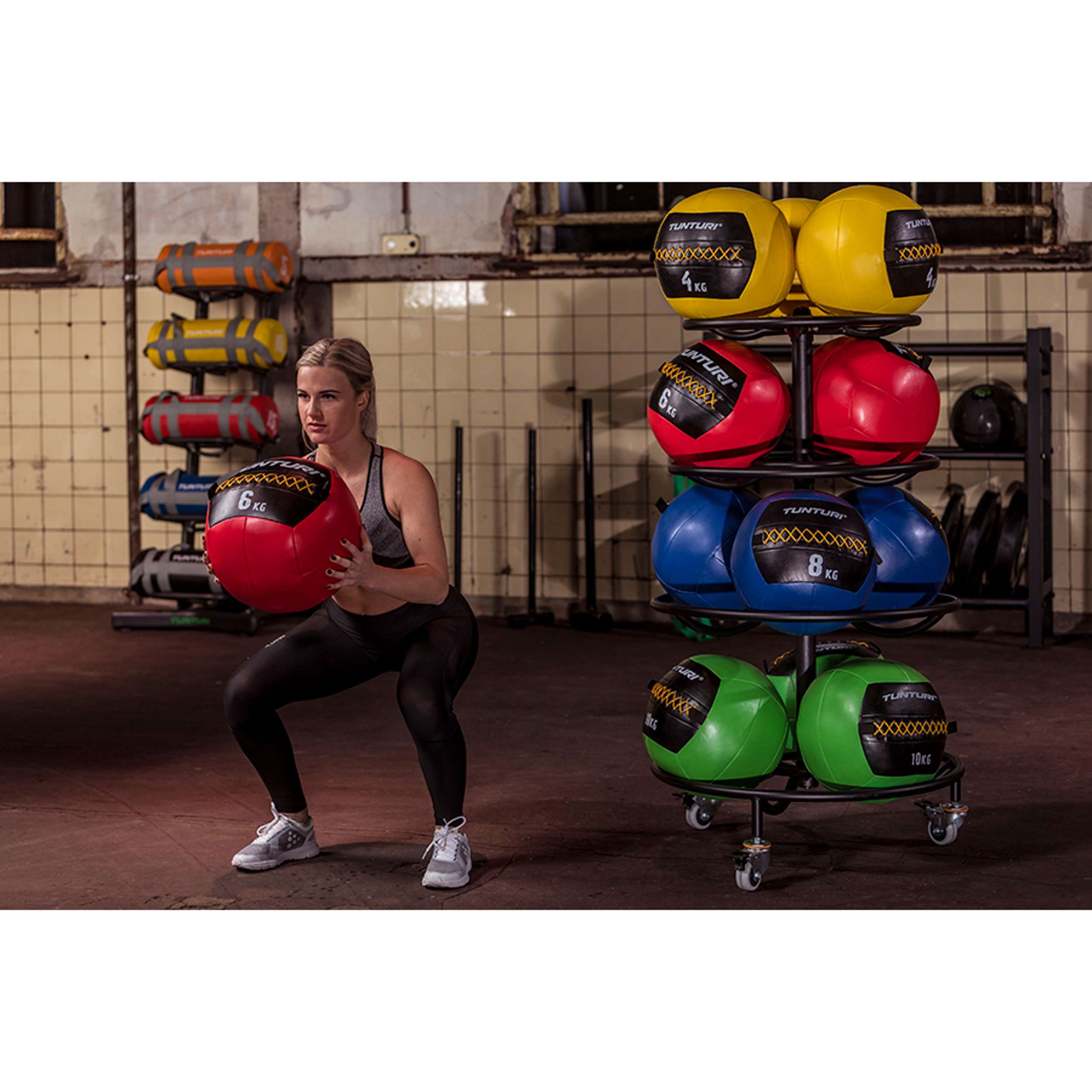 Tunturi Wall Ball 10kg Green afbeelding 4