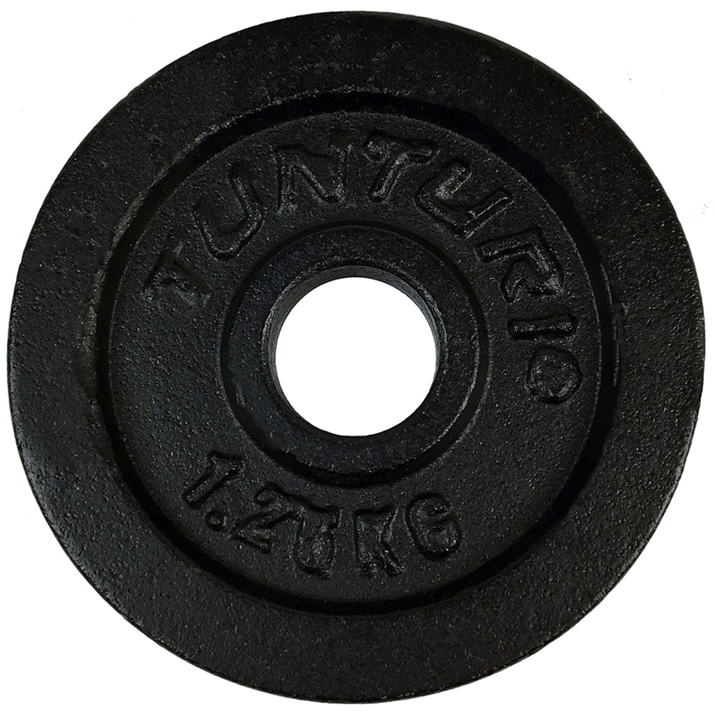 Tunturi Plates Black 1.25kg - Pair afbeelding 3