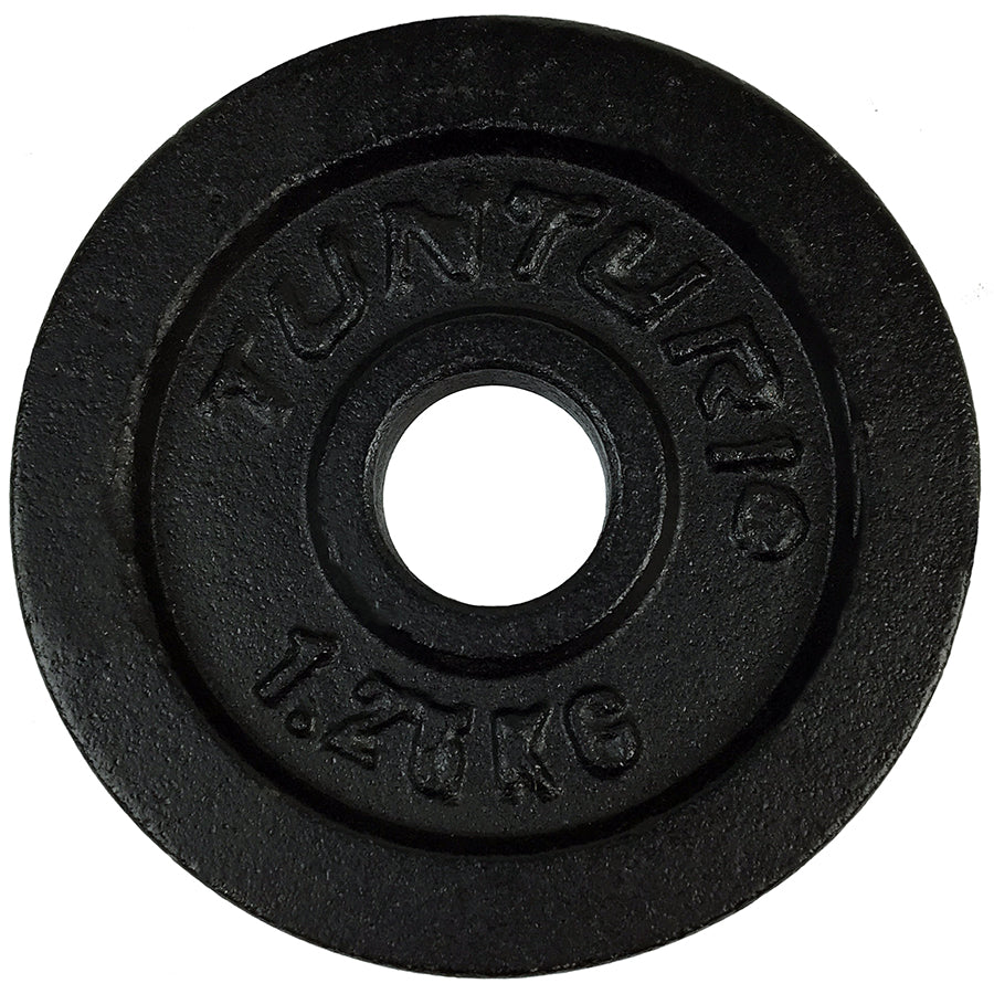 Tunturi Plates Black 1.25kg - Pair afbeelding 3