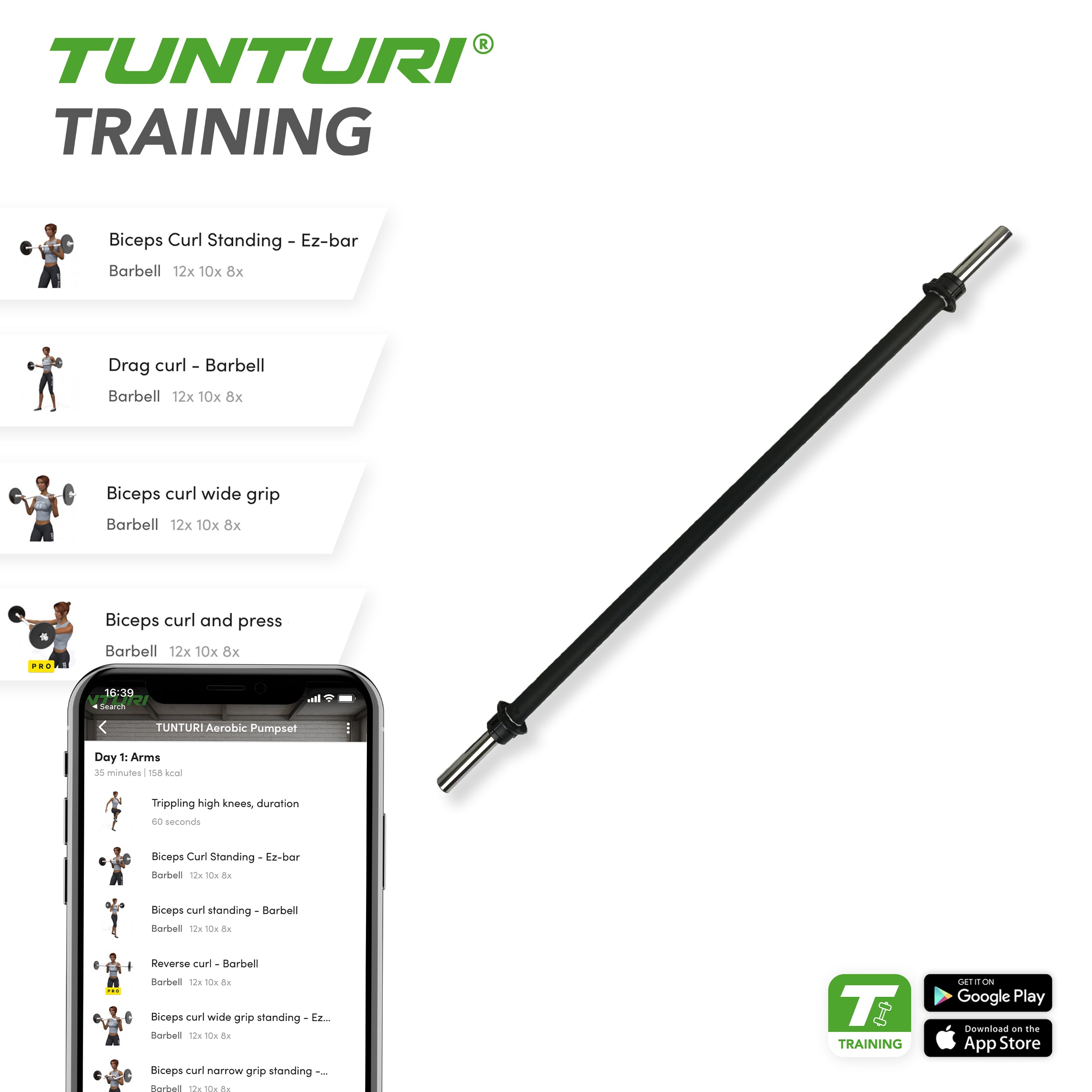 Tunturi Aerobic Pump Bar 130cm afbeelding 3