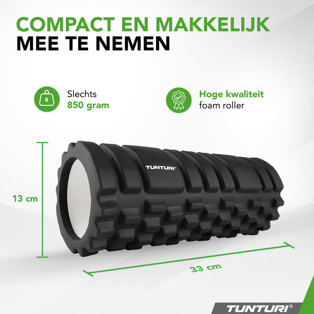 Tunturi Yoga Grid Foam Roller, 33cm, Black afbeelding 3