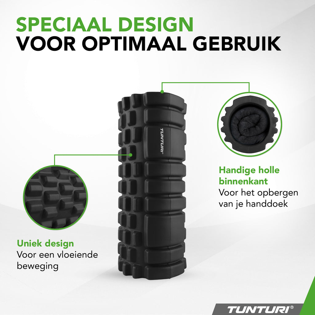 Tunturi Yoga Grid Foam Roller, 33cm, Black afbeelding 6