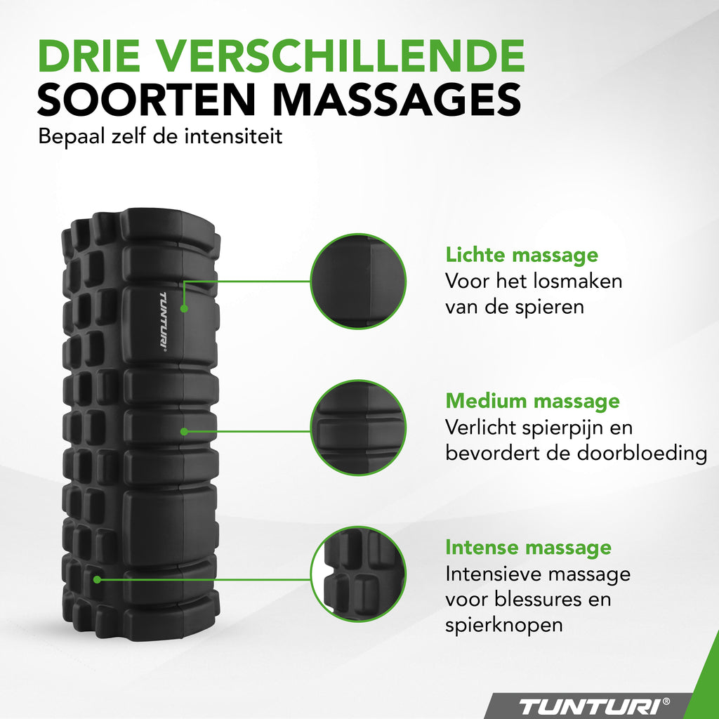 Tunturi Yoga Grid Foam Roller, 33cm, Black afbeelding 8